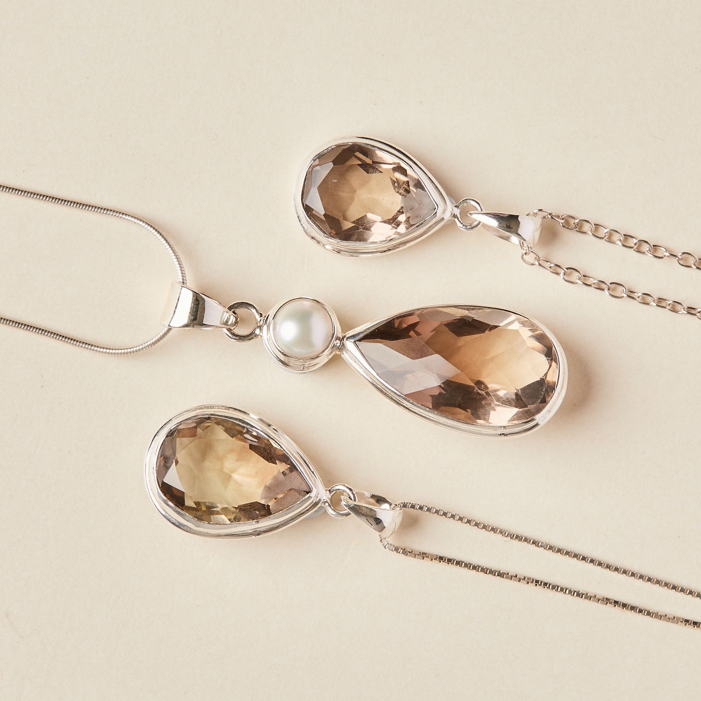 Smoky Quartz Pendant (Pear shape)