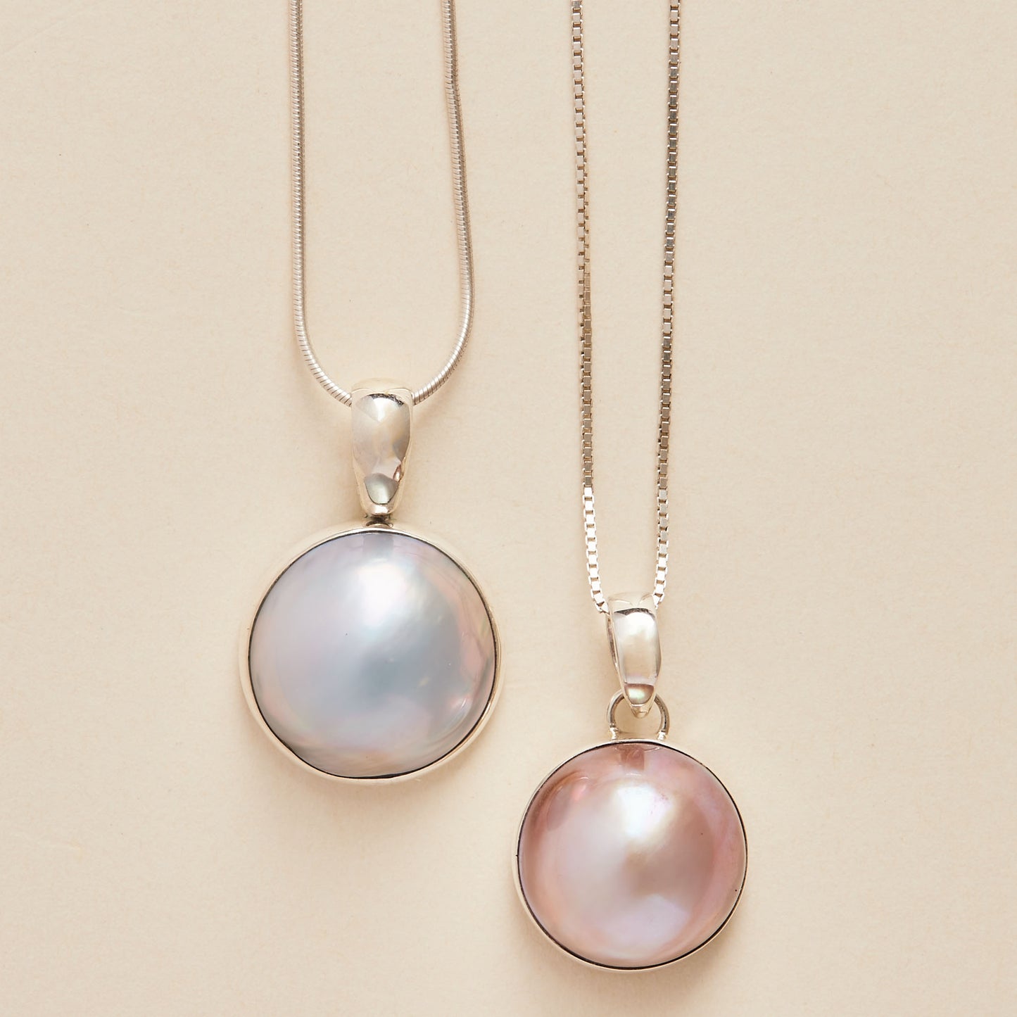 Pink Freshwater Mabe Pearl Pendant
