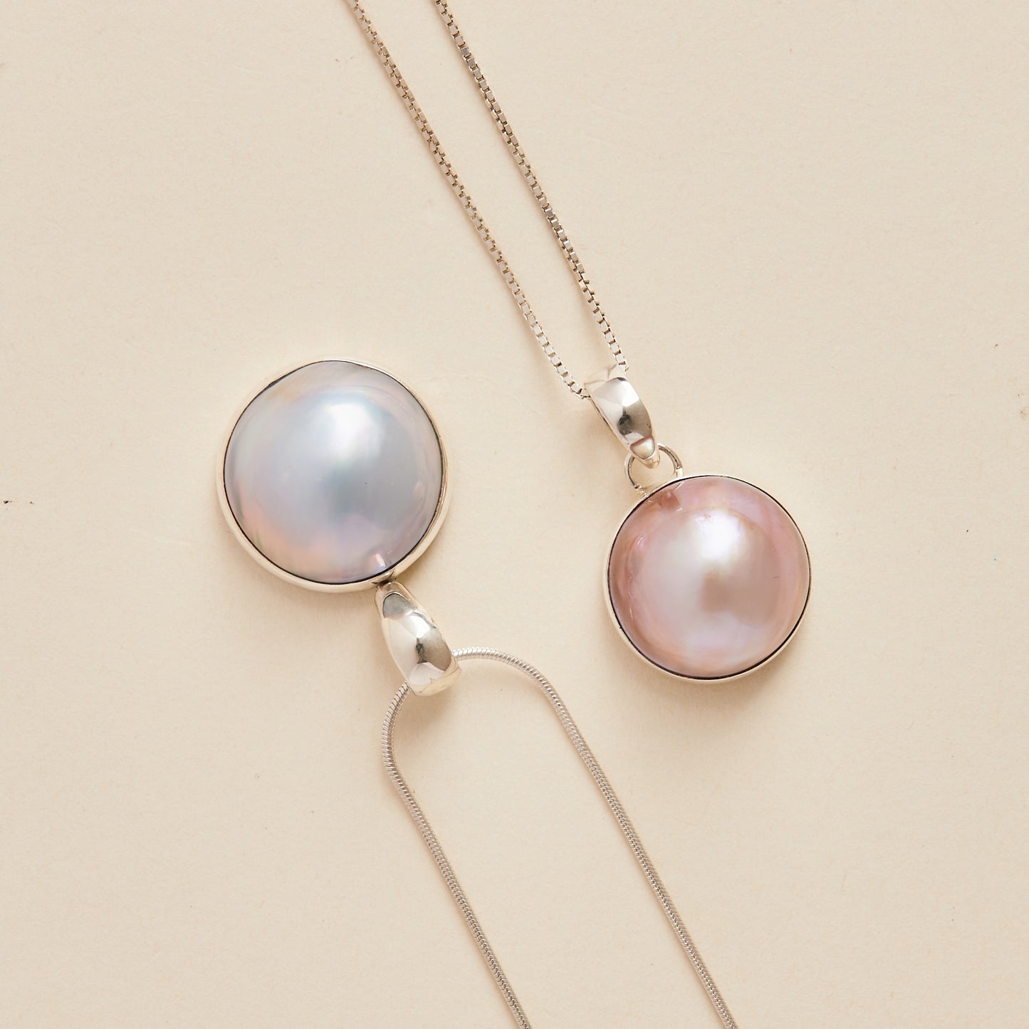 Pink Freshwater Mabe Pearl Pendant