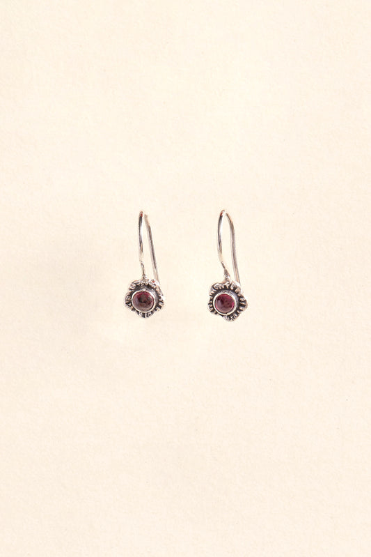 Garnet Earrings (flower)