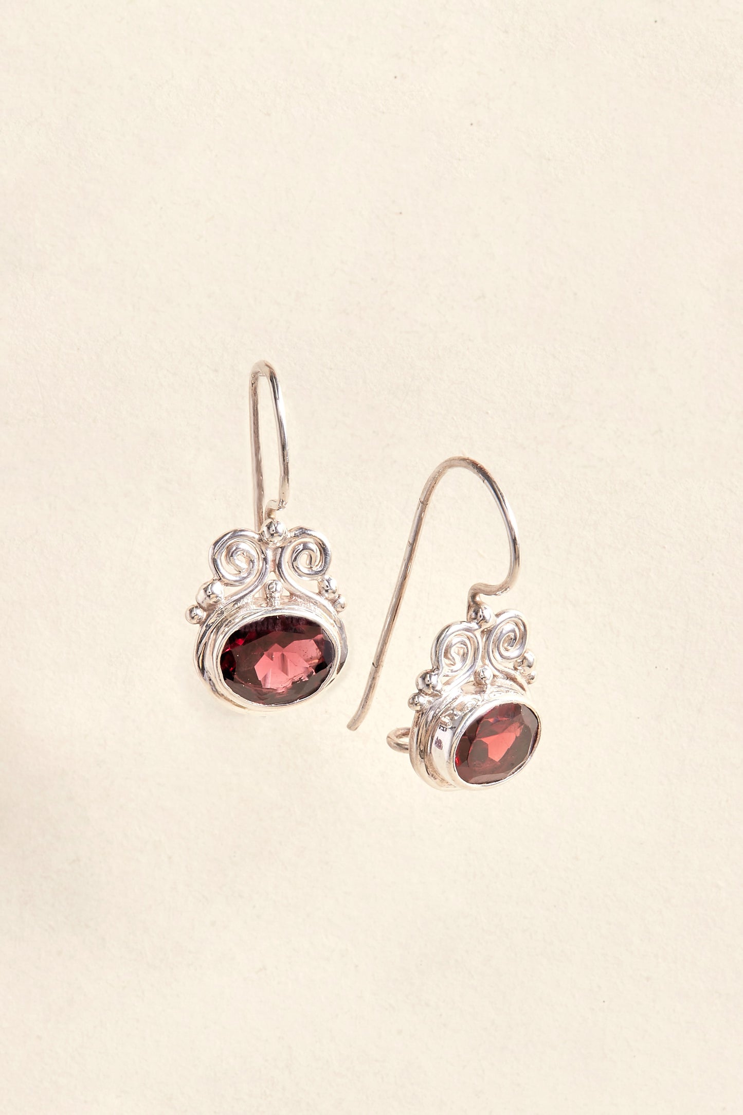 Garnet Earrings (east-west)