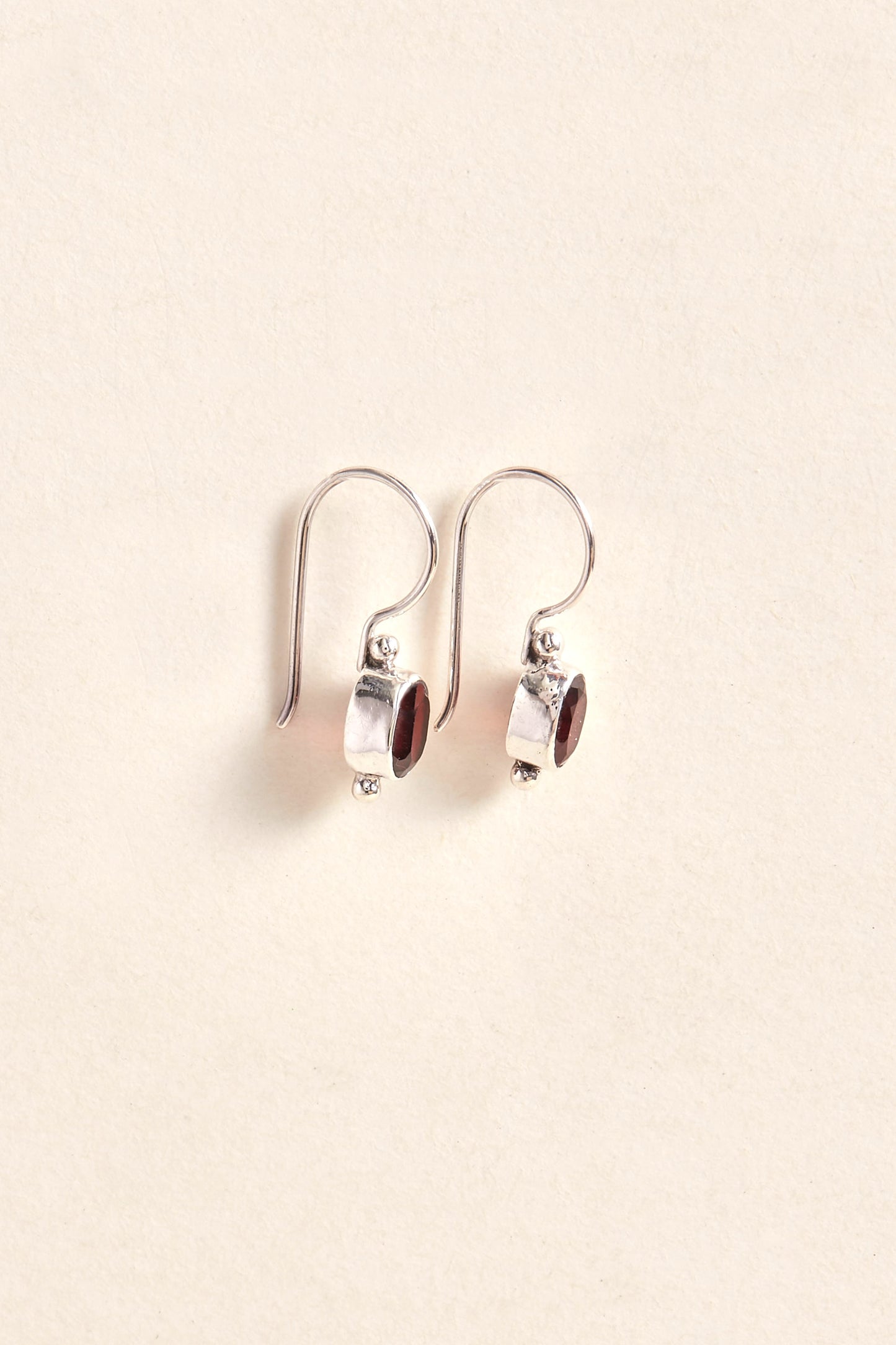 Garnet Earrings (double dots)