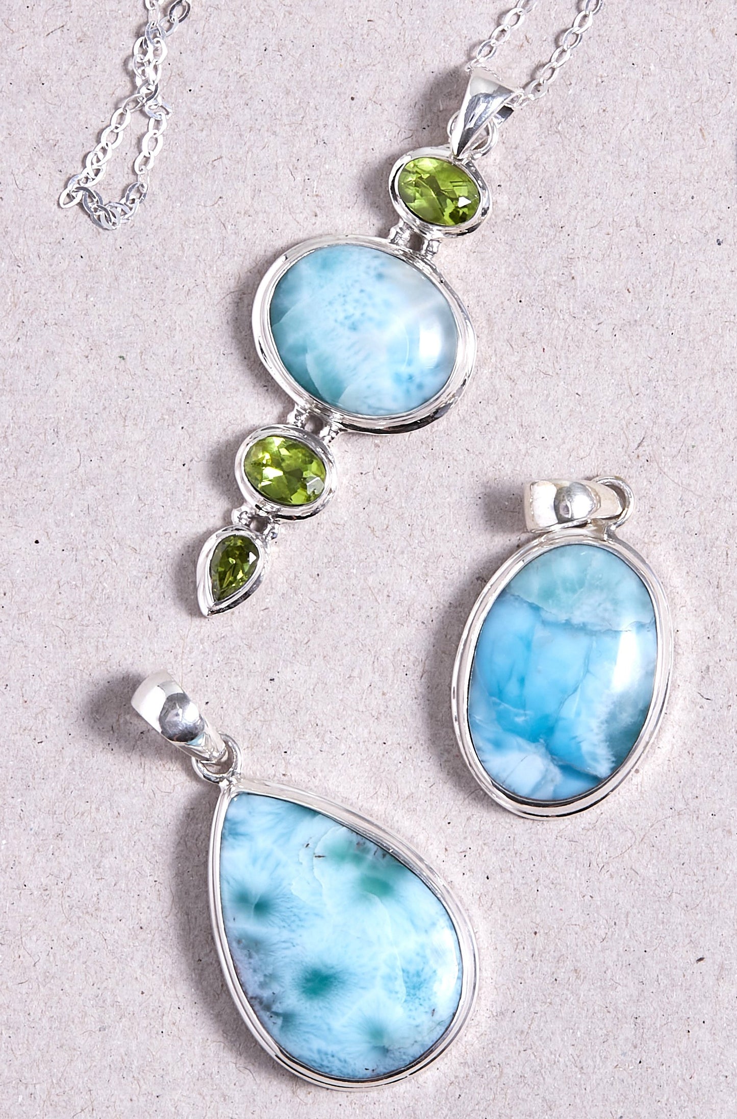 Larimar Pendant (tear drop #2)