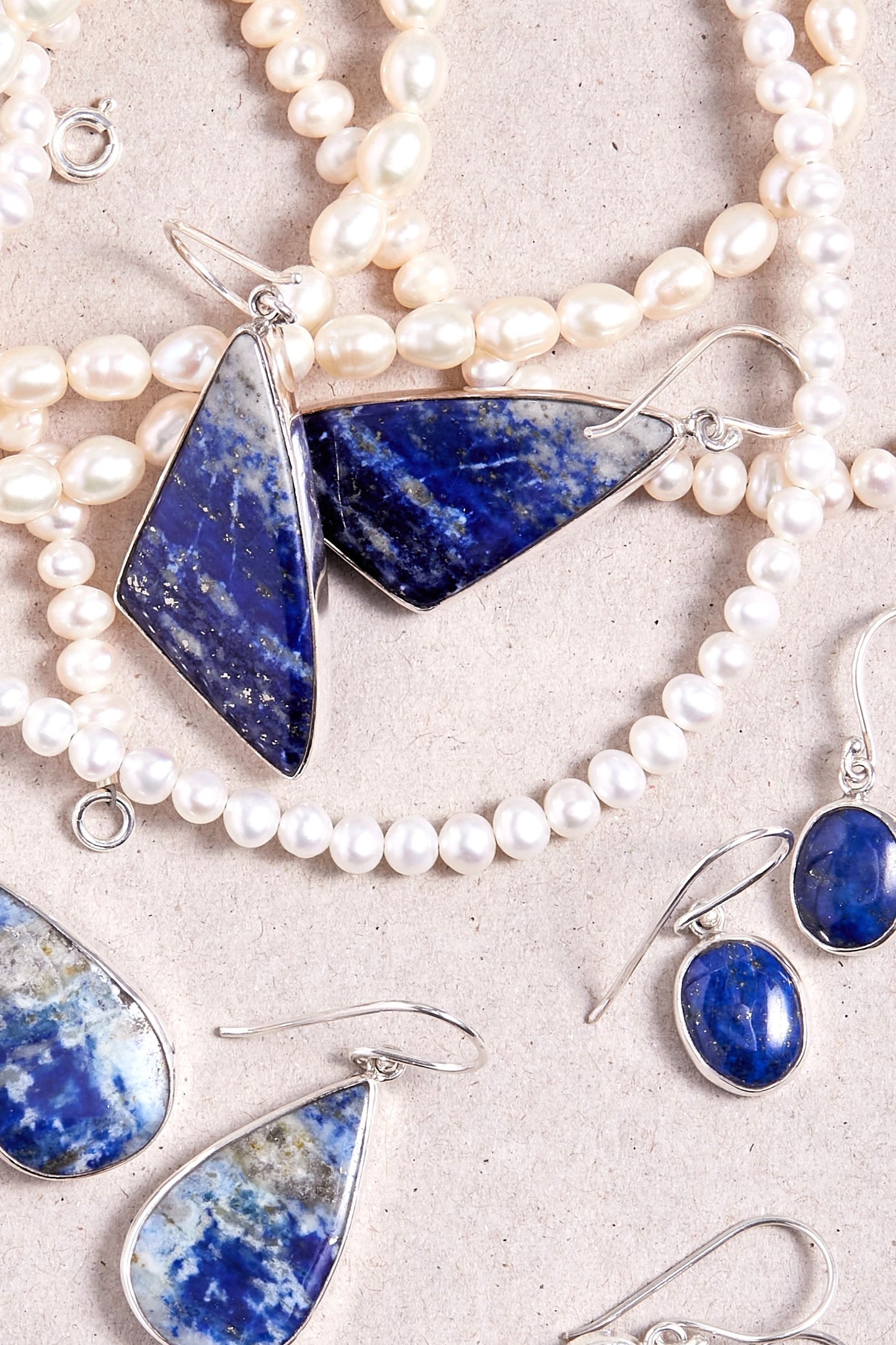 Lapis Lazuli Earrings (triangle)