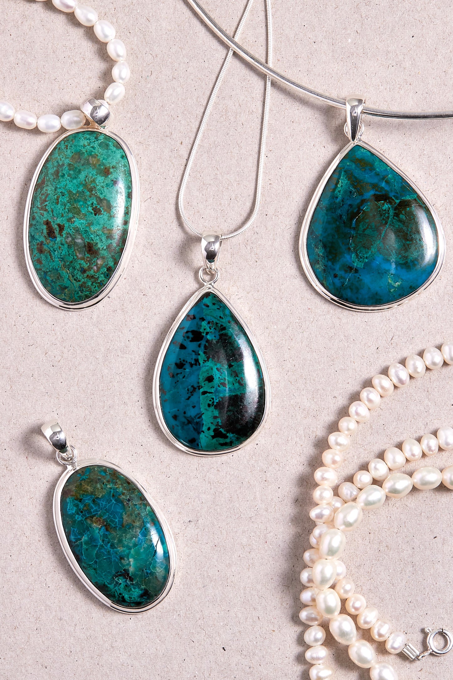 Chrysocolla Pendant (large oval)