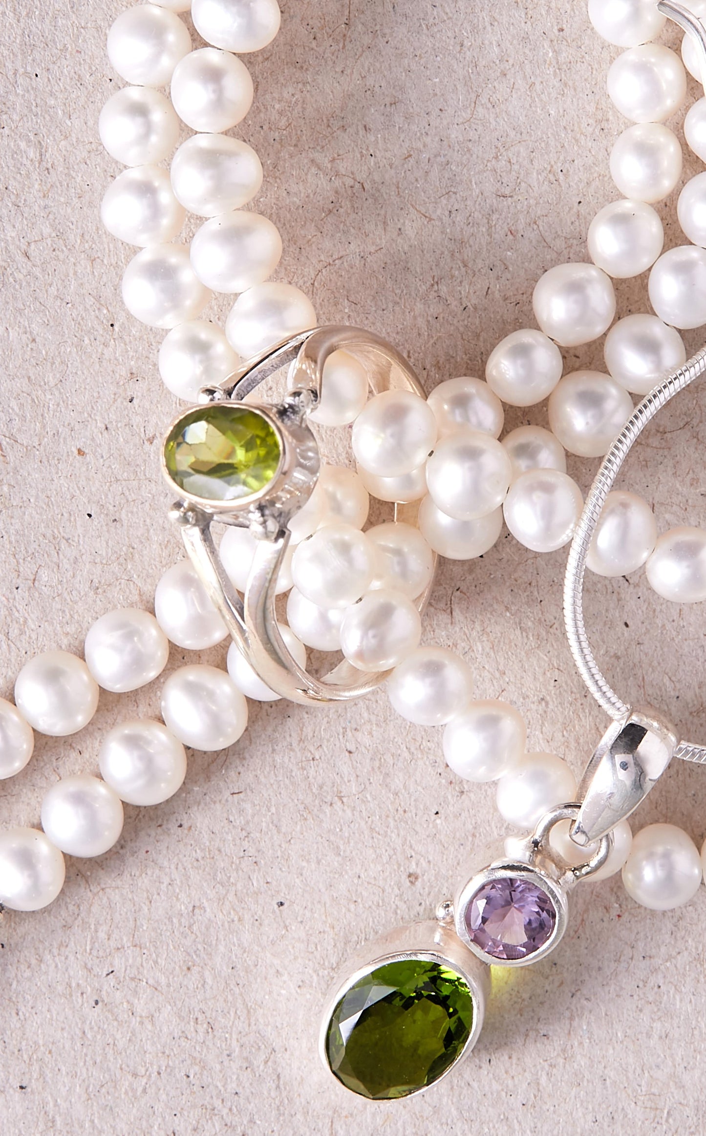 Peridot Ring (double band)