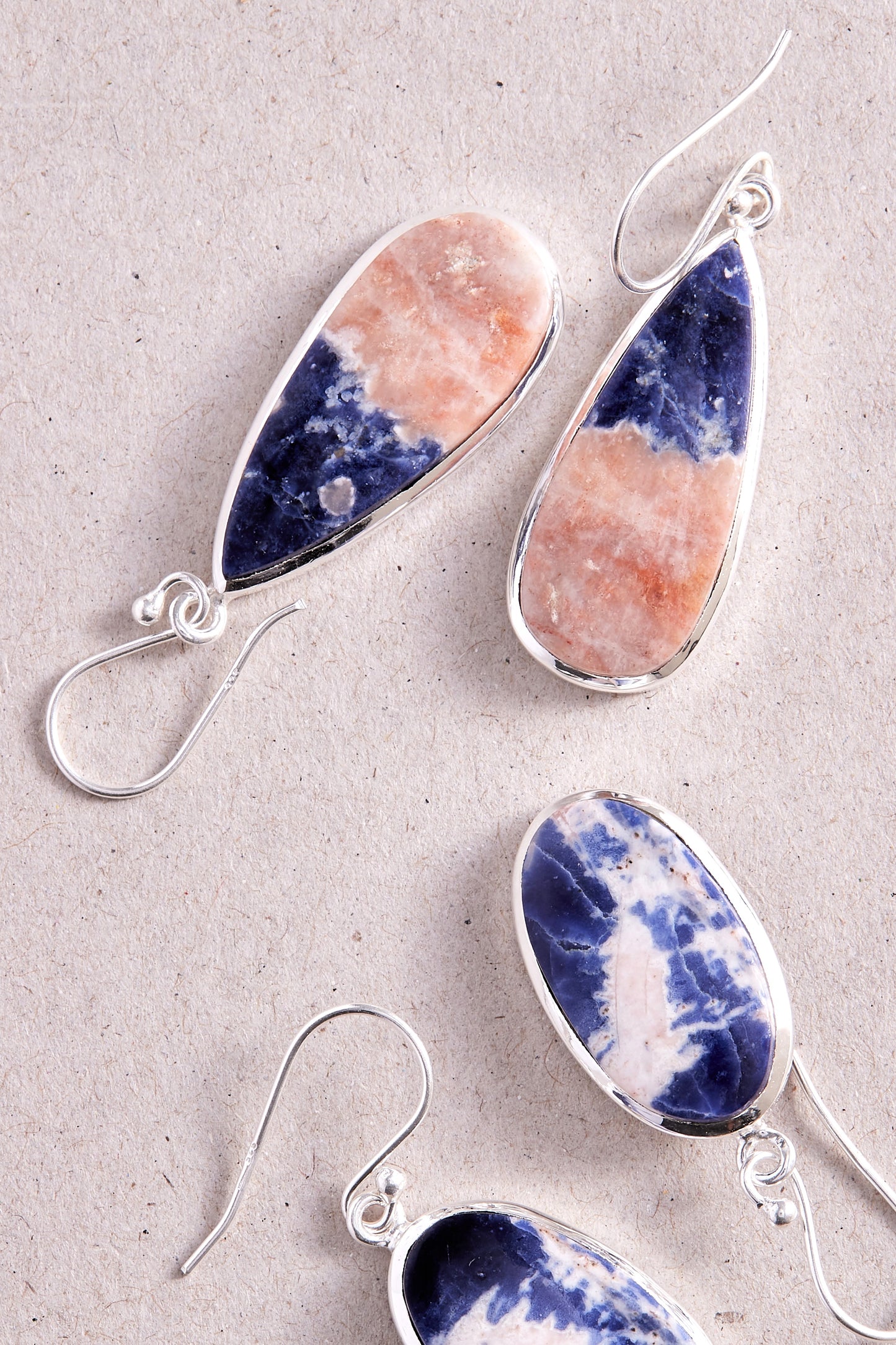 Sodalite Earrings (tear drop)