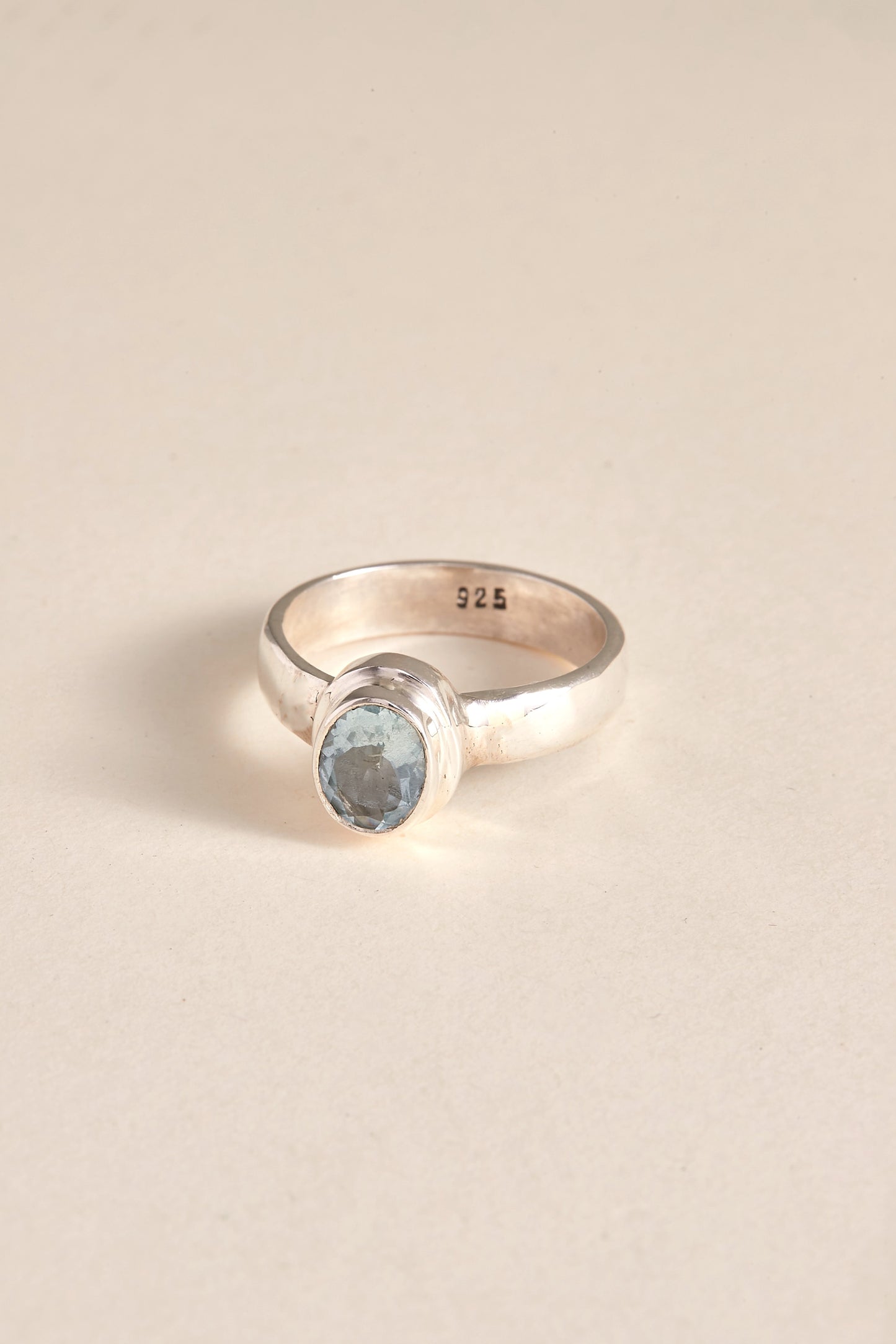 Blue Topaz Ring (double bezel)