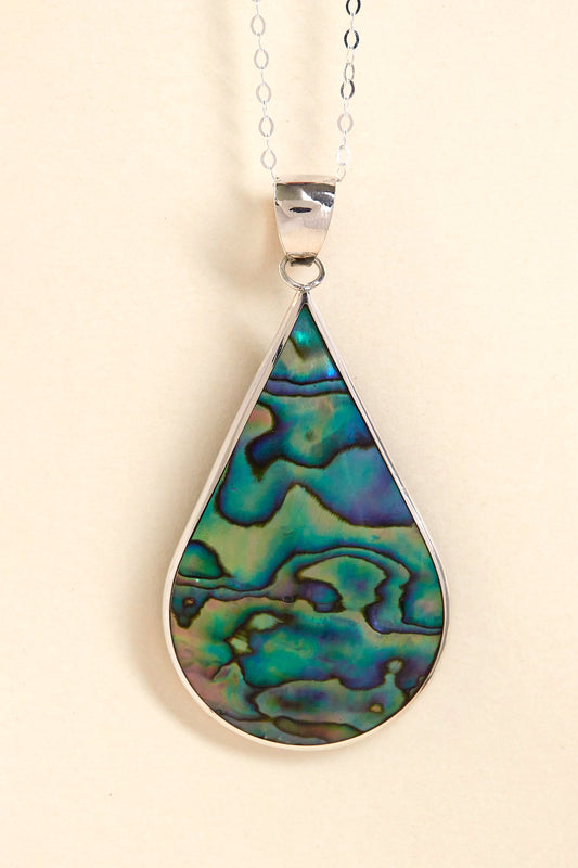 Paua Shell Pendant (large tear drop)