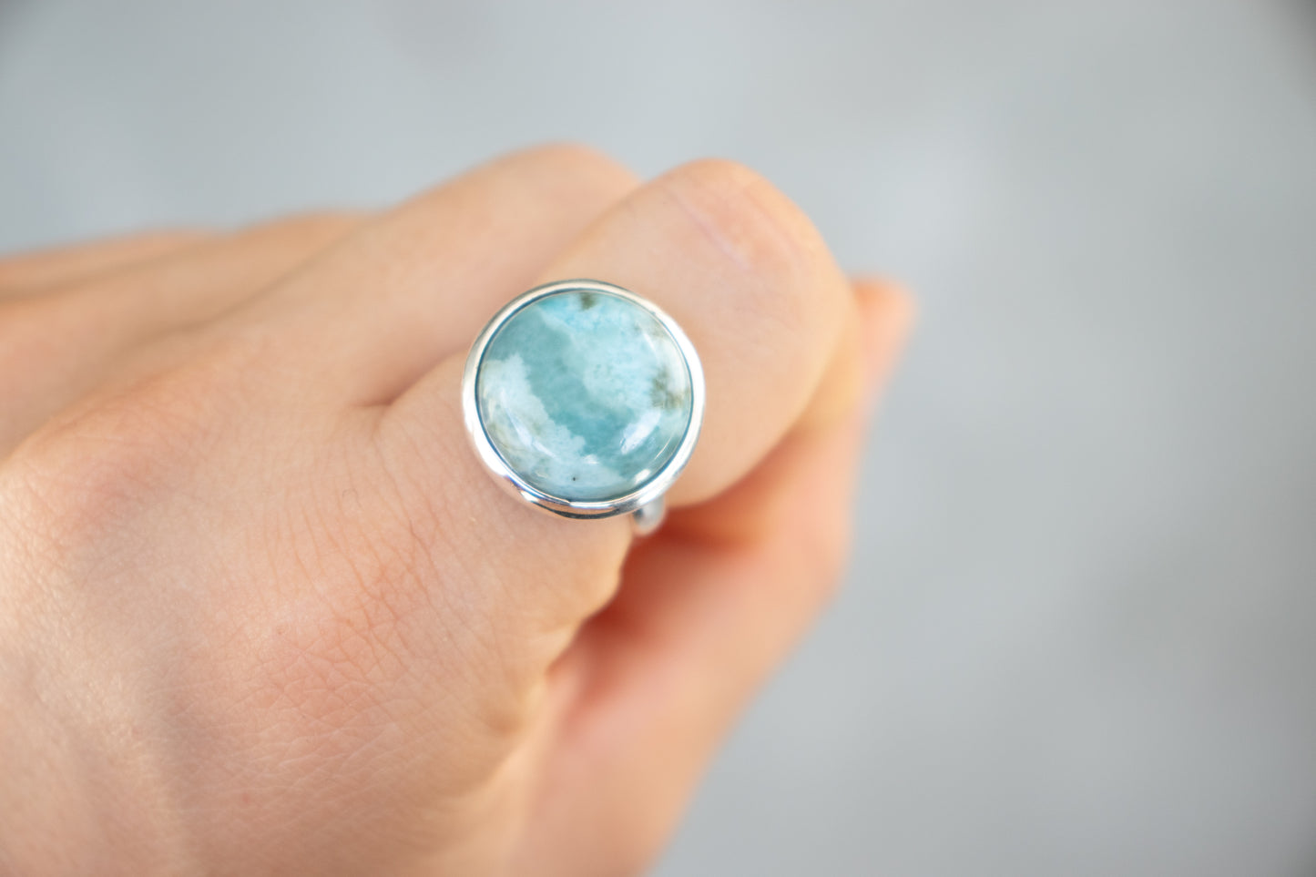 Larimar Ring (round)