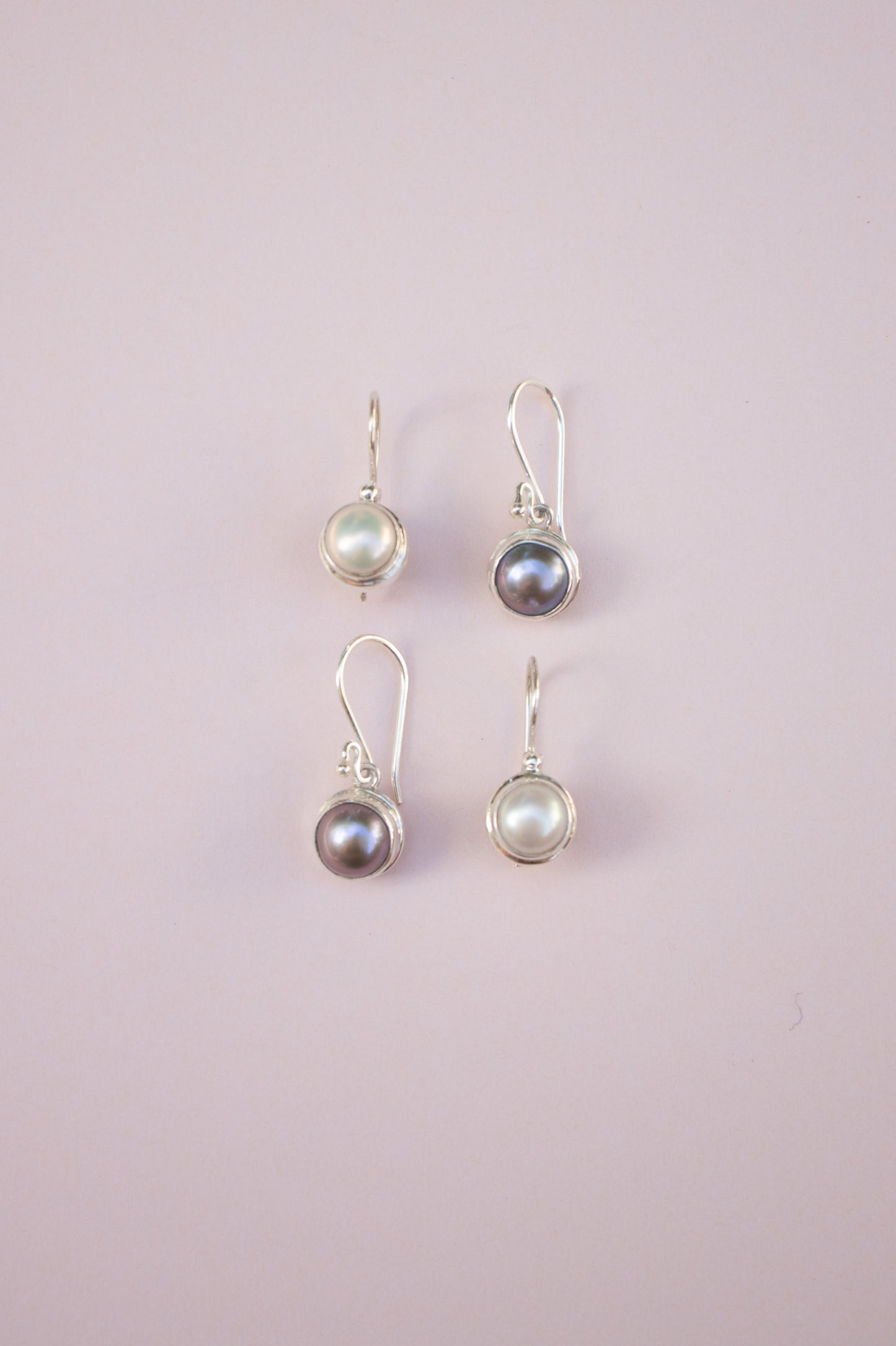 Fresh water Pearl Earrings (blue/purple)