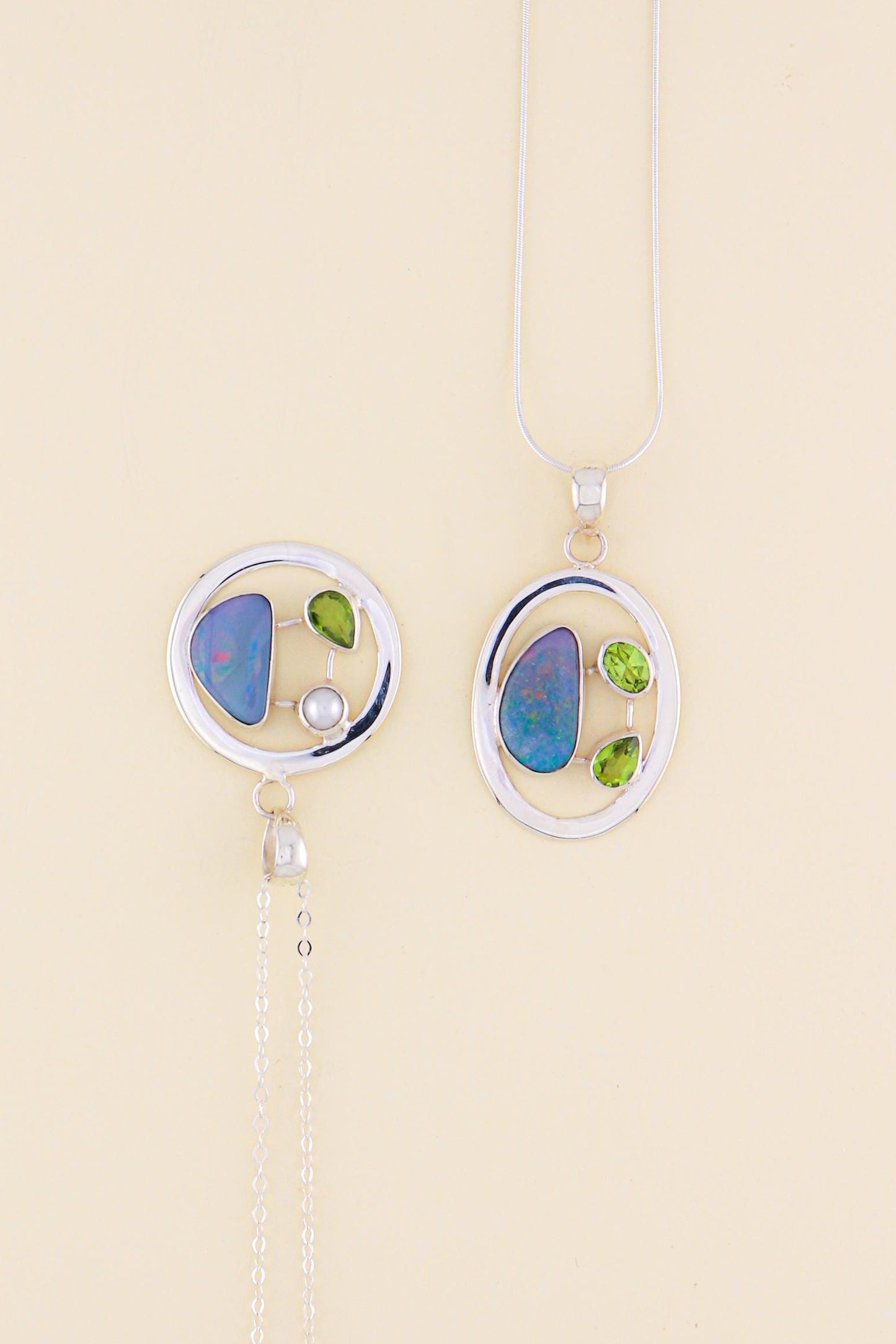 Australian Opal and Peridot Pendant | OPLM8