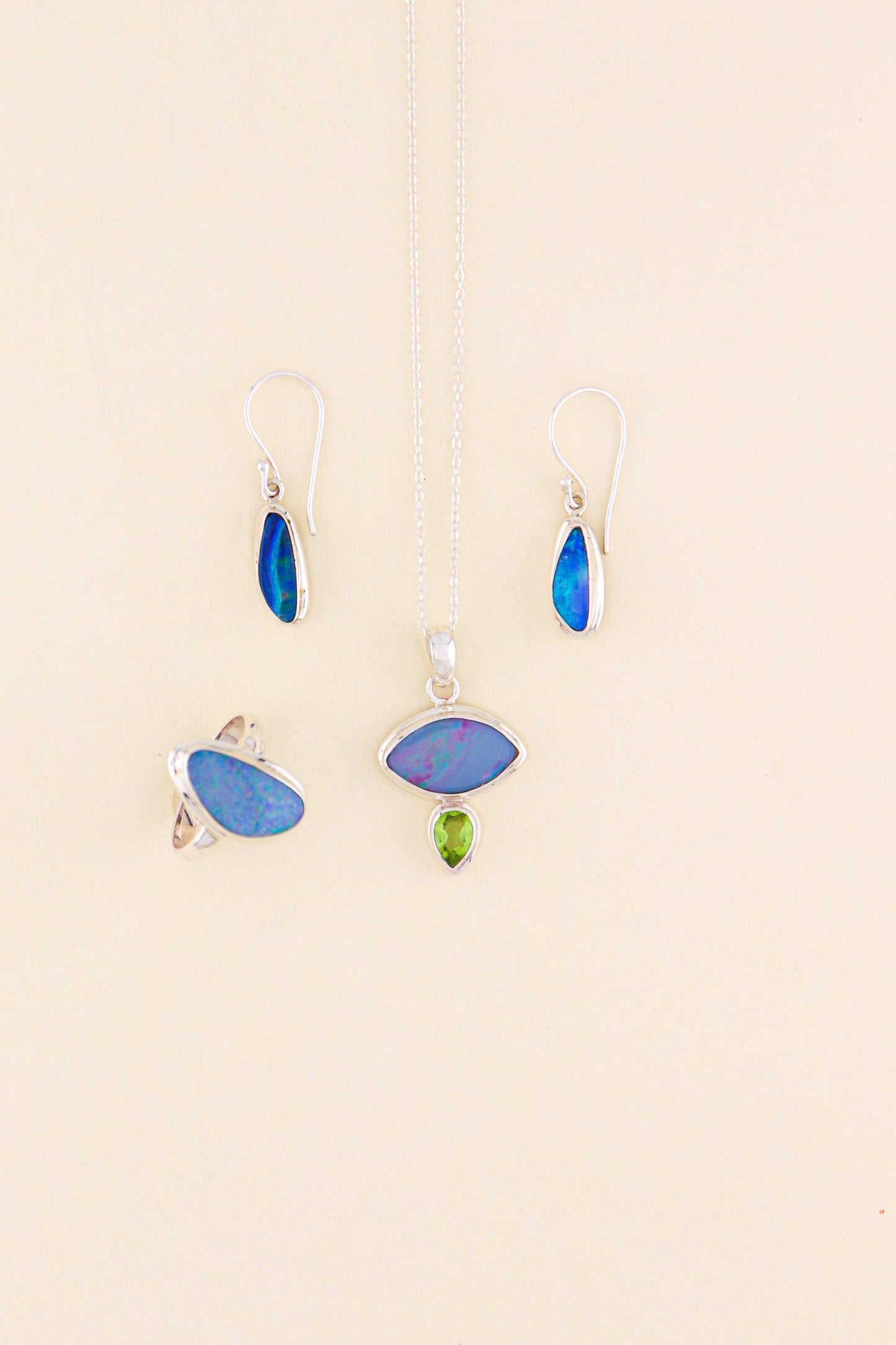 Australian Opal and Peridot Pendant | OPLM16