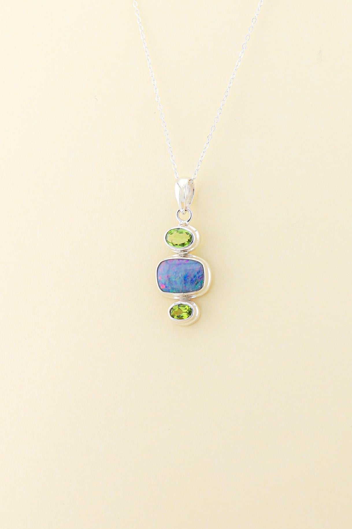 Australian Opal and Peridot Pendant | OPLM11