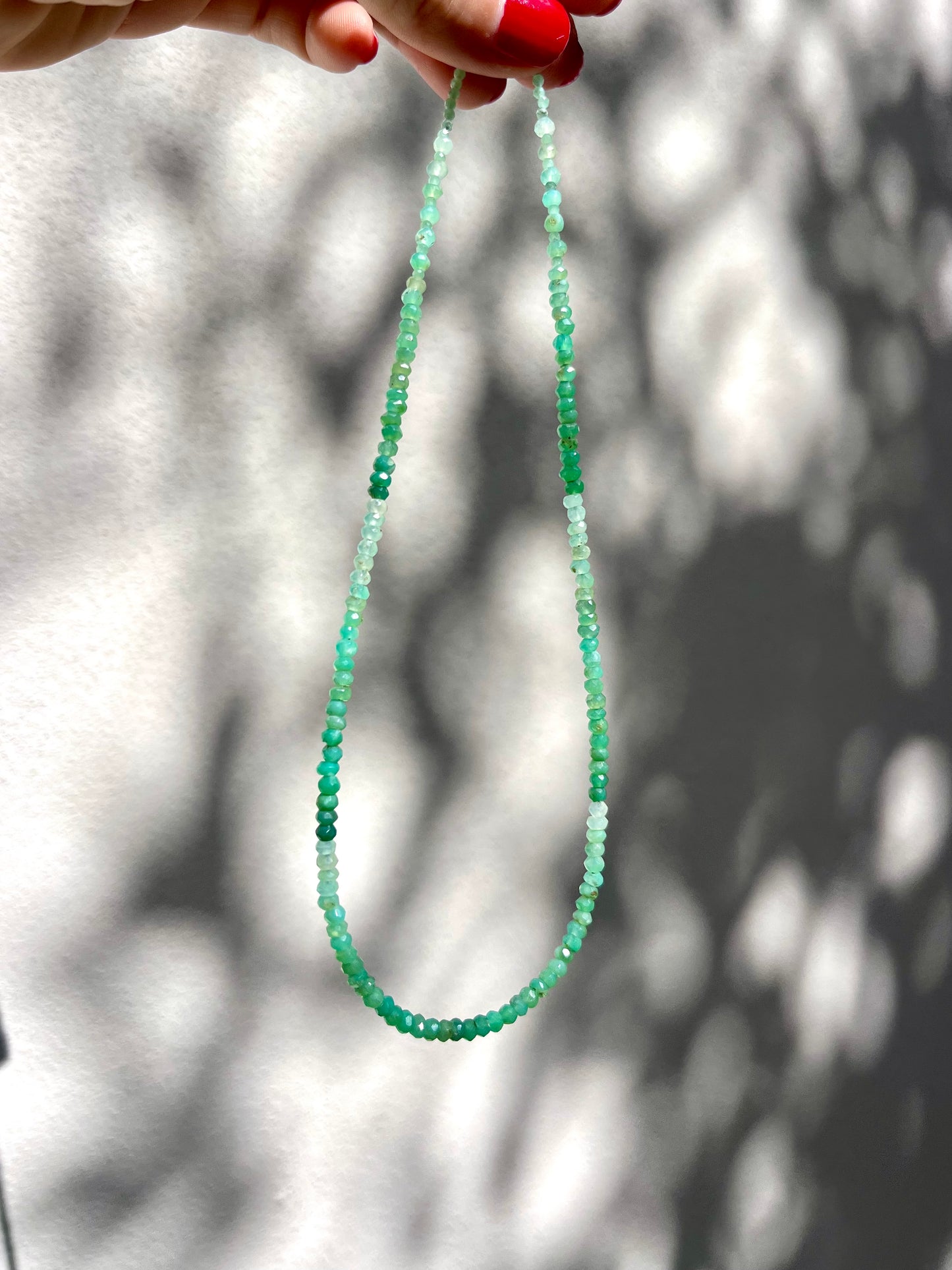 Chrysoprase gradient Necklace