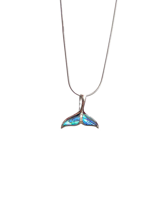 Paua Shell Whale tail Pendant
