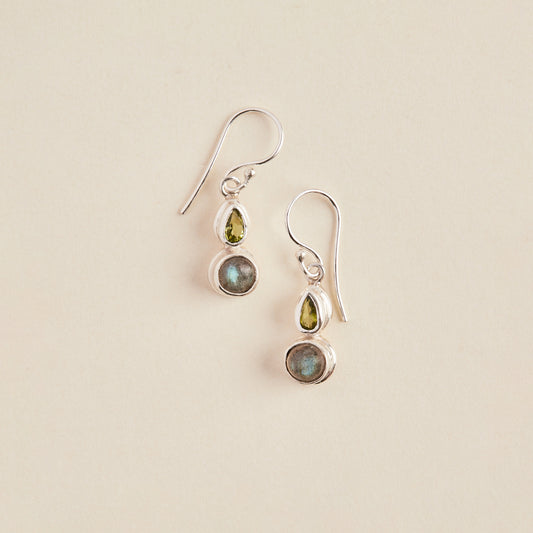 Peridot and Labradorite Earrings