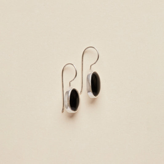 Onyx Earrings (fixed hook)