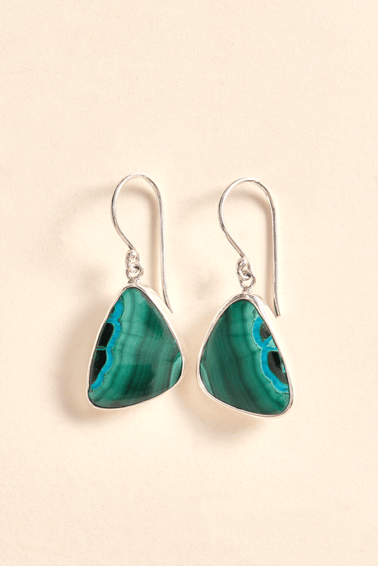 Azurite-Malachite Earrings