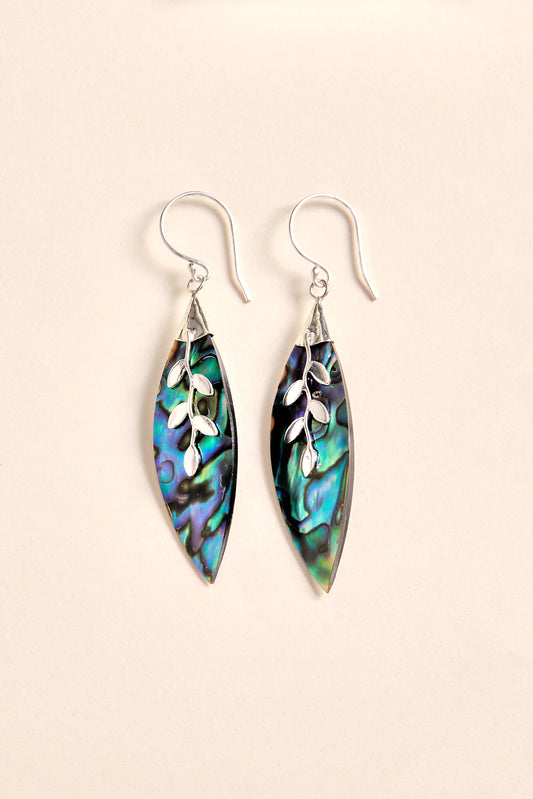 Paua Shell Earrings (narrow)