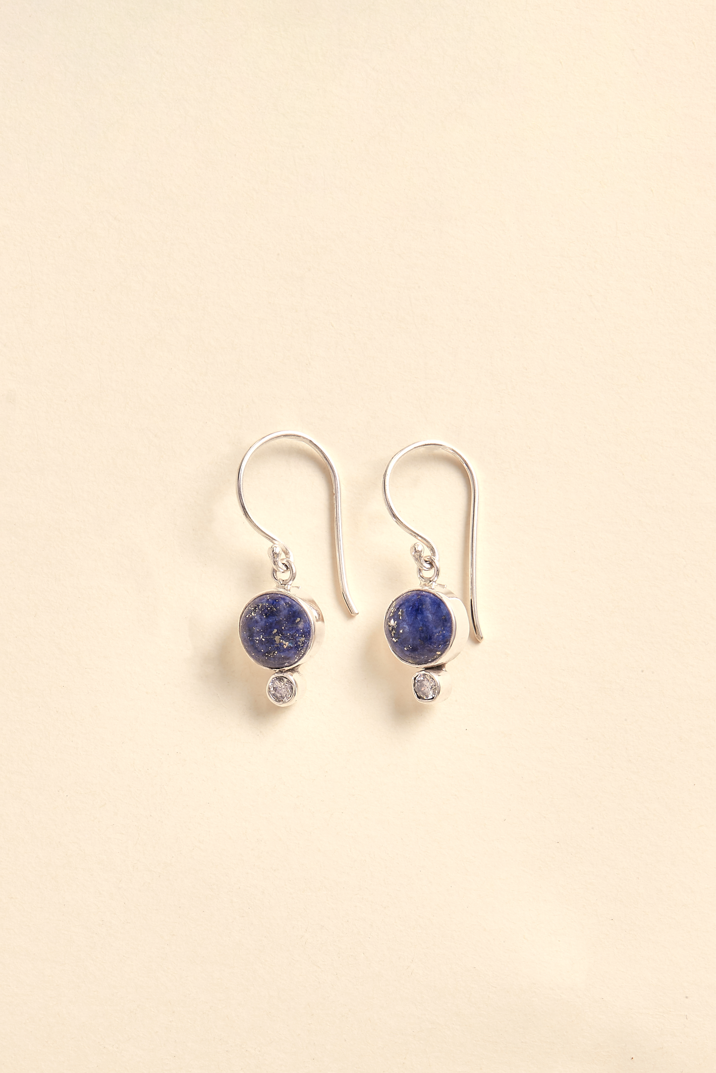 Lapis Lazuli and Zircon Earrings