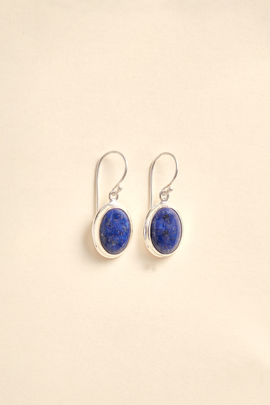 Lapis Lazuli Earrings (double bezel)