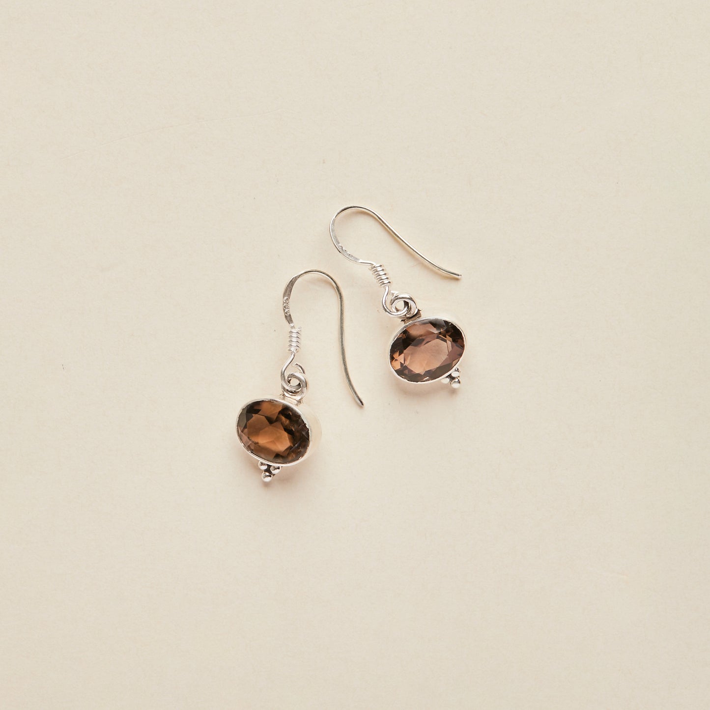 Smoky Quartz Earrings (east-west setting)