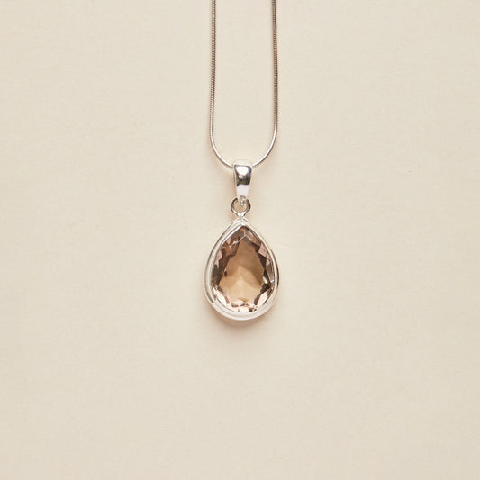 Smoky Quartz Pendant (Pear shape)