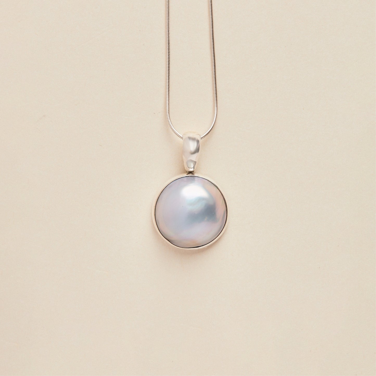 Blue Fresh water Mabe Pearl Pendant