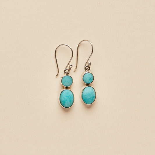 Amazonite Earrings (double stone)