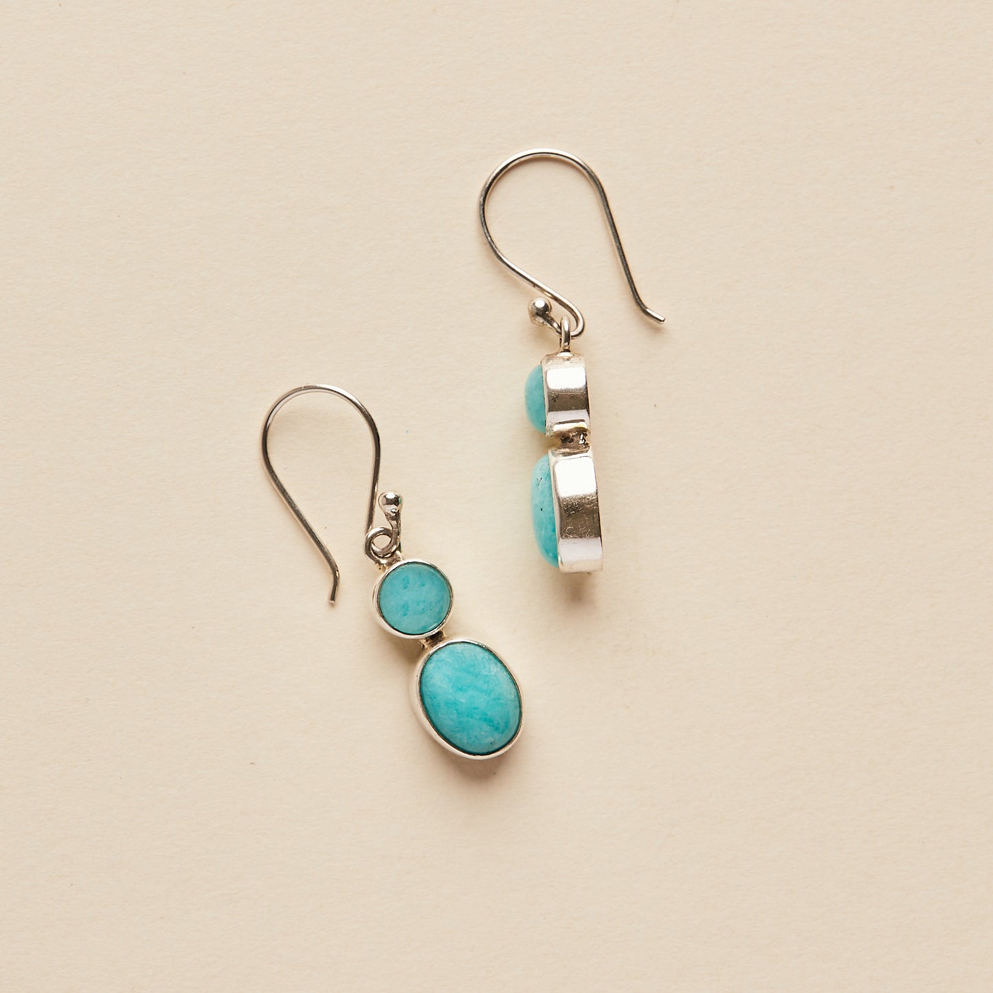 Amazonite Earrings (double stone)