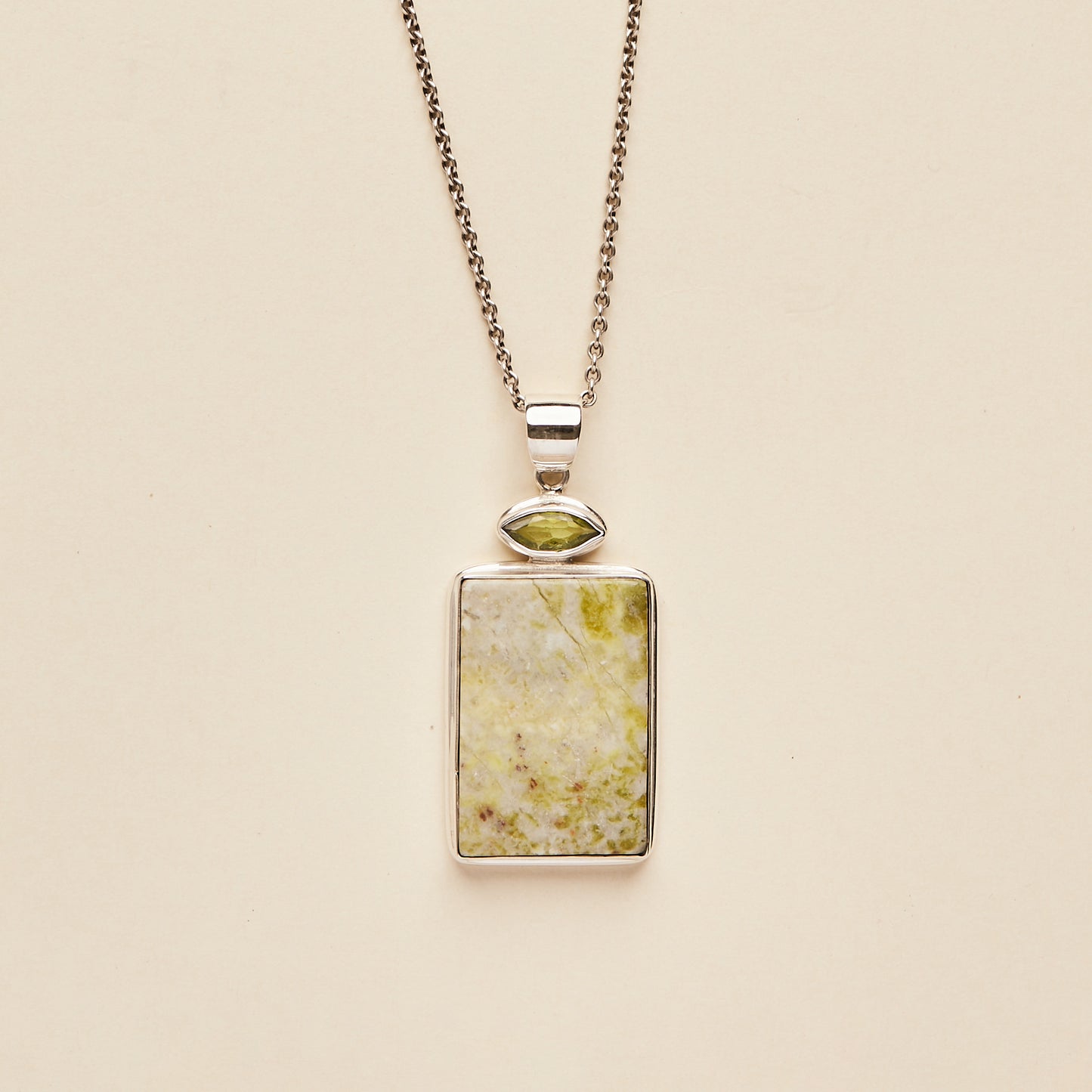 Peridot and Serpentine Pendant