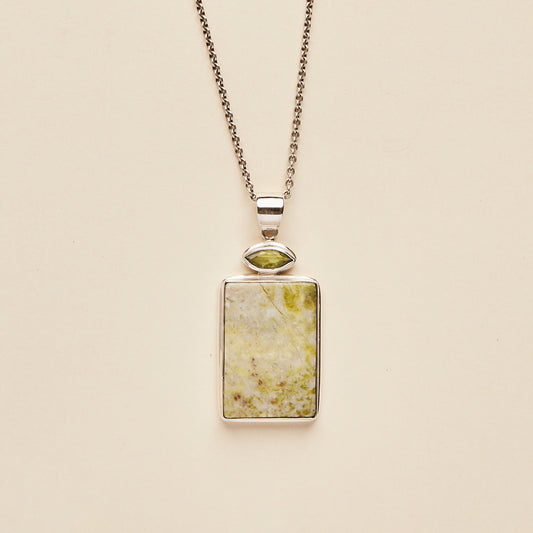 Peridot and Serpentine Pendant