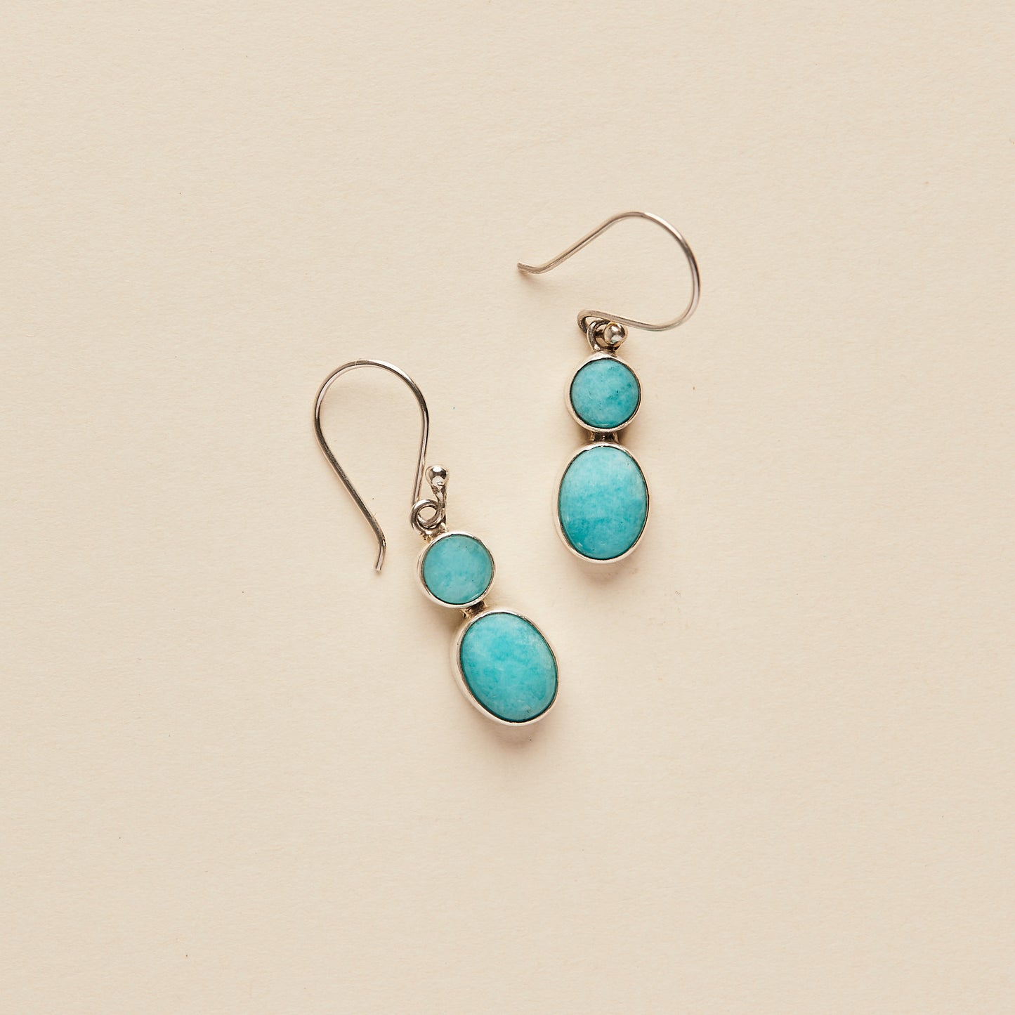 Amazonite Earrings (double stone)