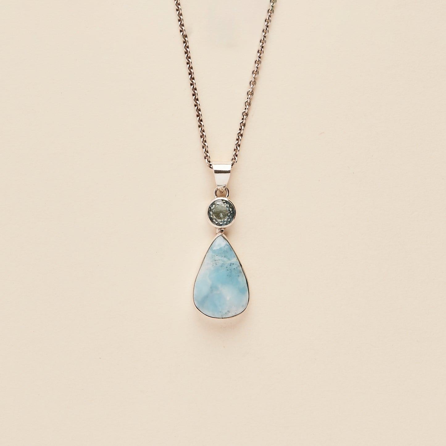 Larimar and Blue Topaz Pendant