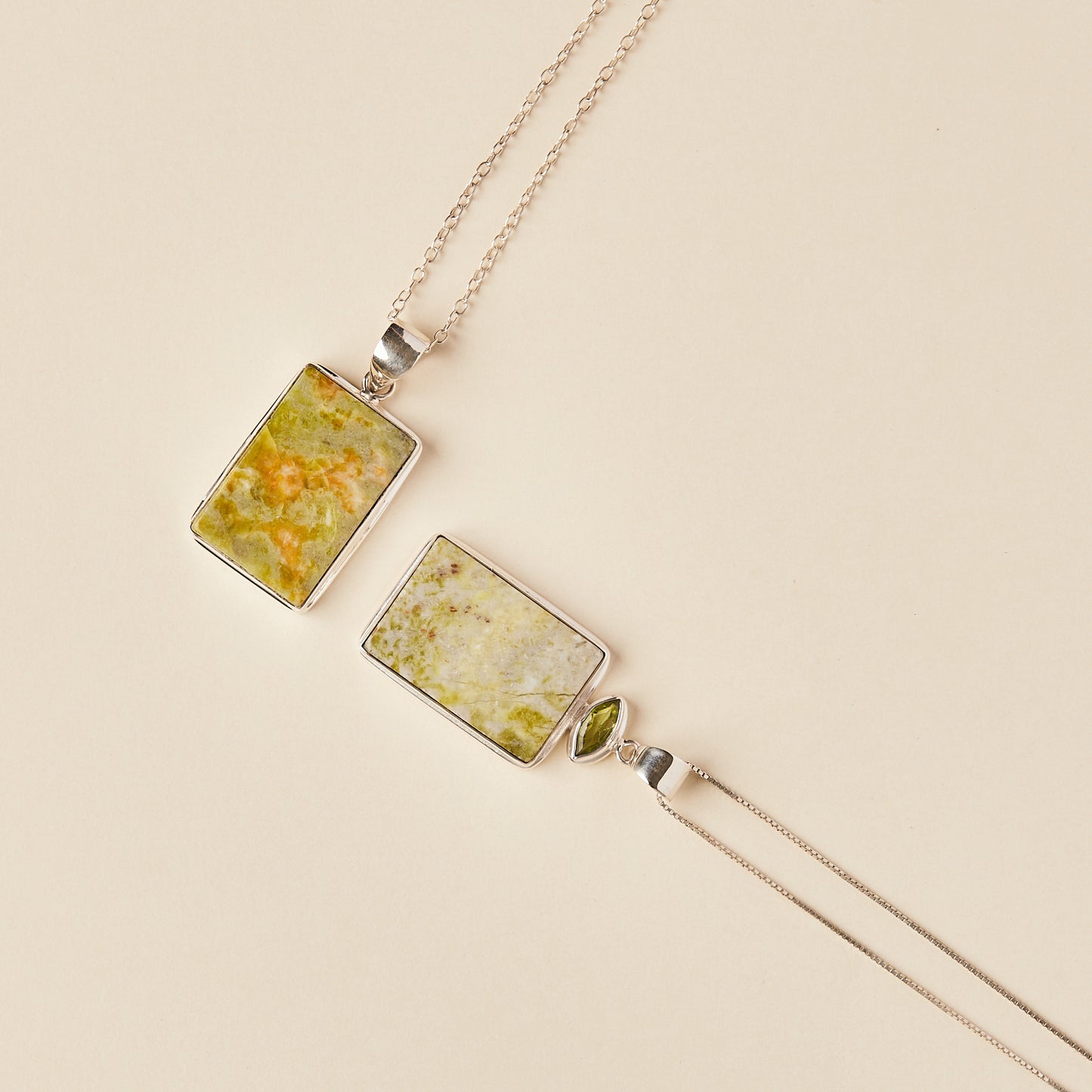 Peridot and Serpentine Pendant