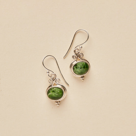 Chrome Diopside Earrings