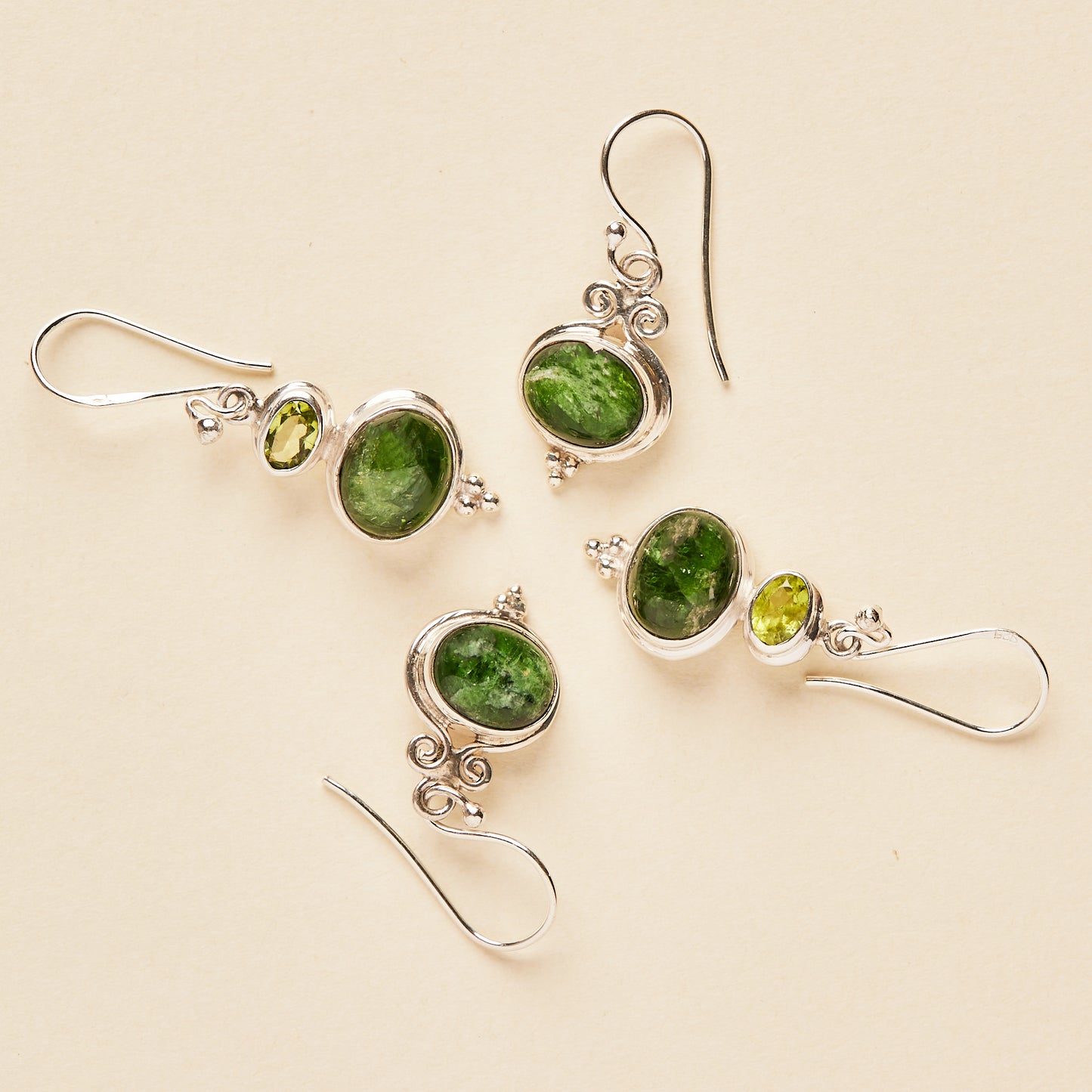 Chrome Diopside Earrings