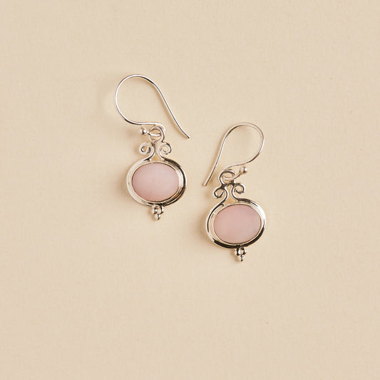 Pink Opal Earrings