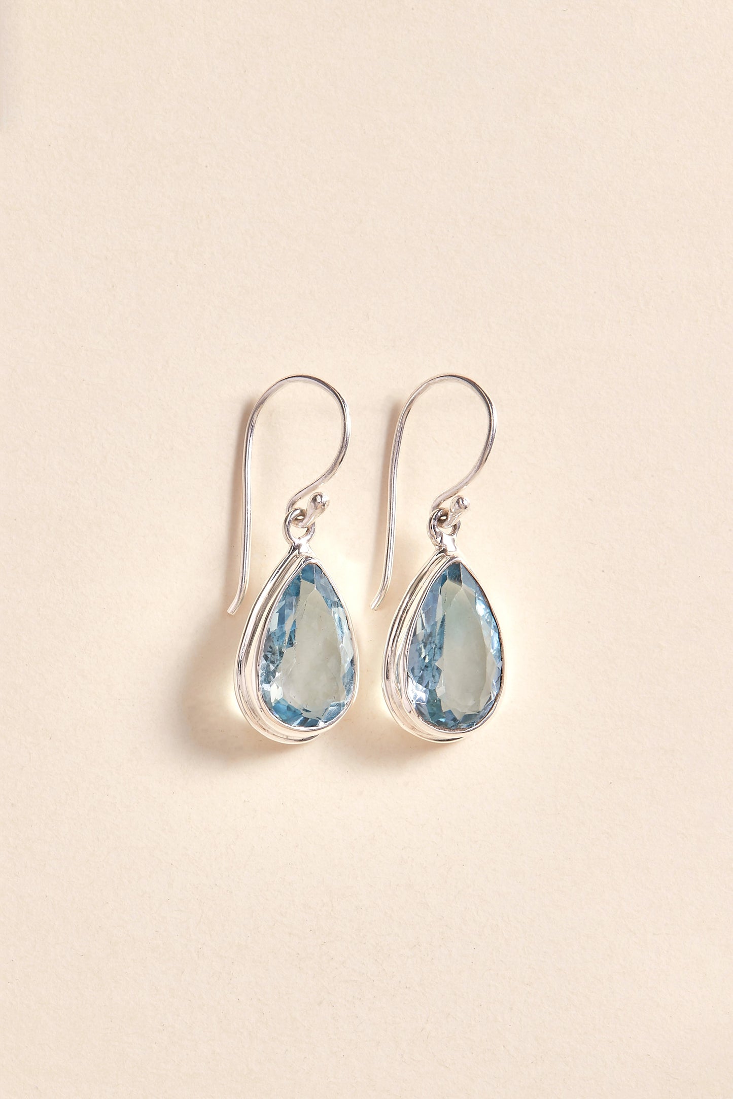 Blue Topaz Earrings (tear drop)