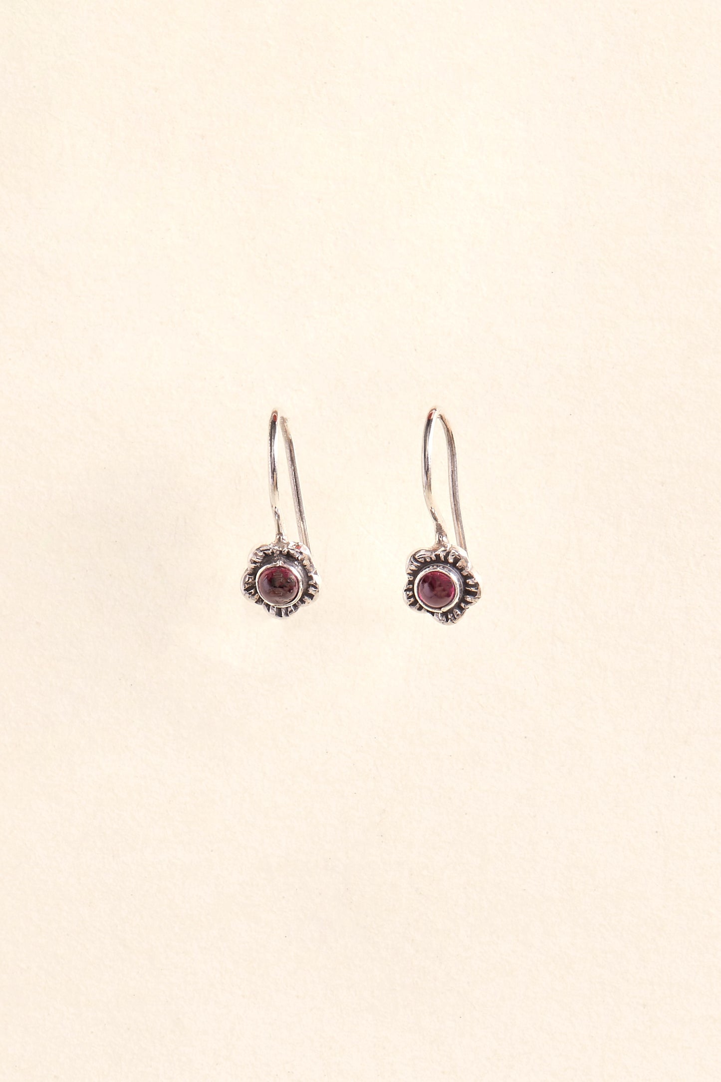 Garnet Earrings (flower)