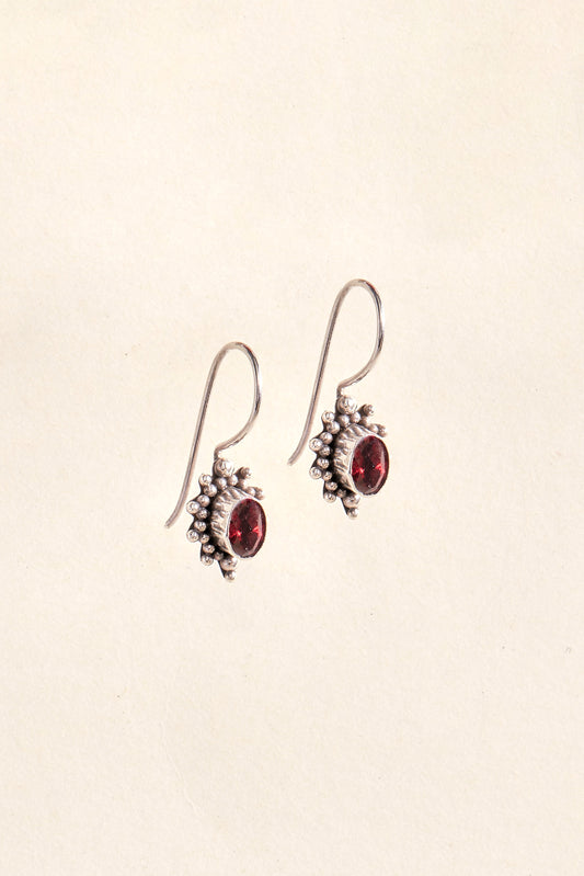 Garnet Earrings (dots)