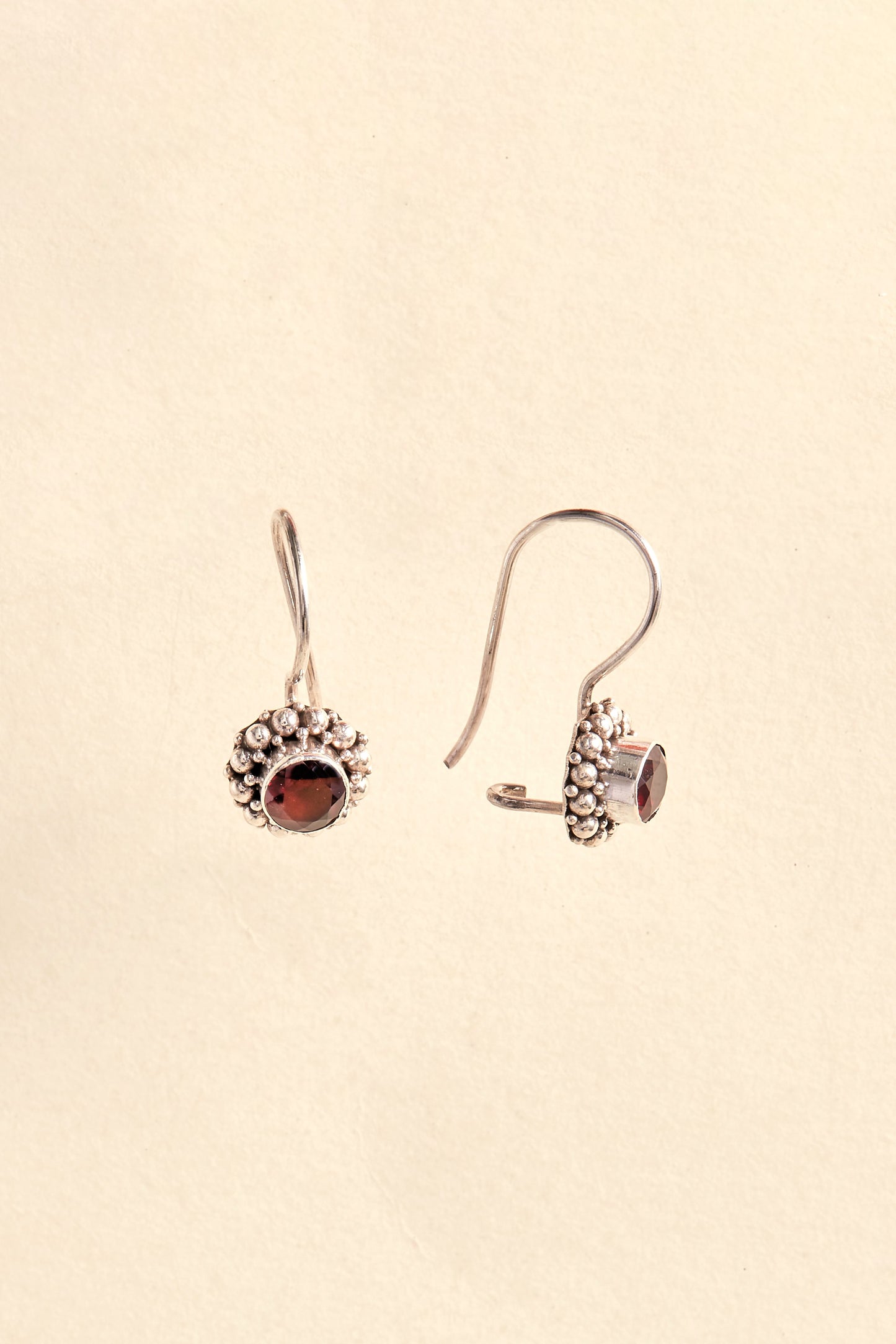 Garnet Earrings (round multi dots)