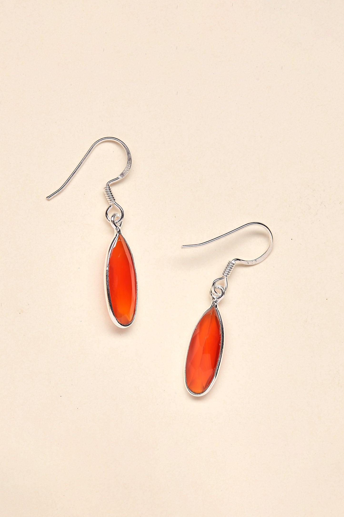 Faceted Carnelian Earrings