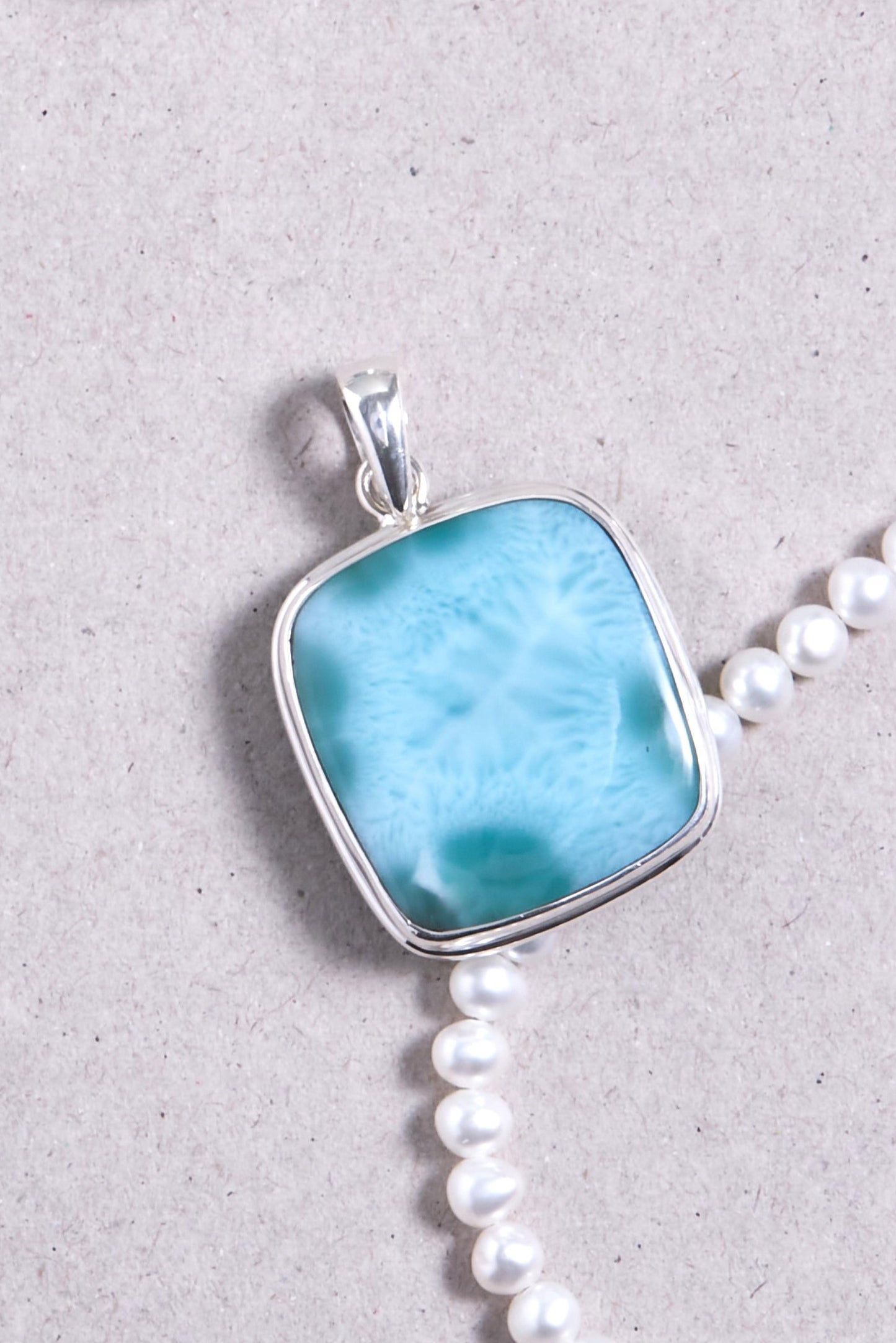 Larimar Pendant (square)