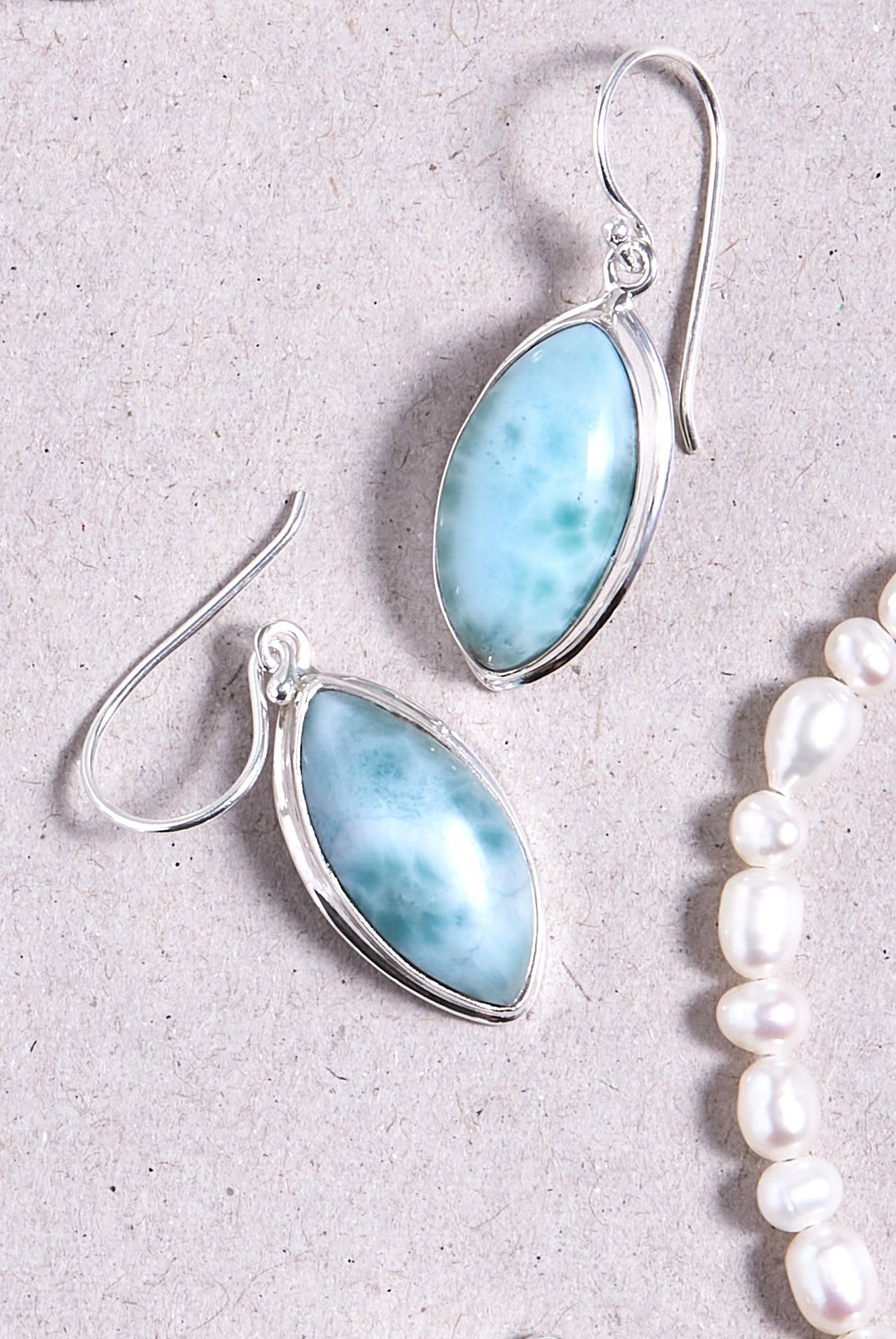 Larimar Earrings (marquise)