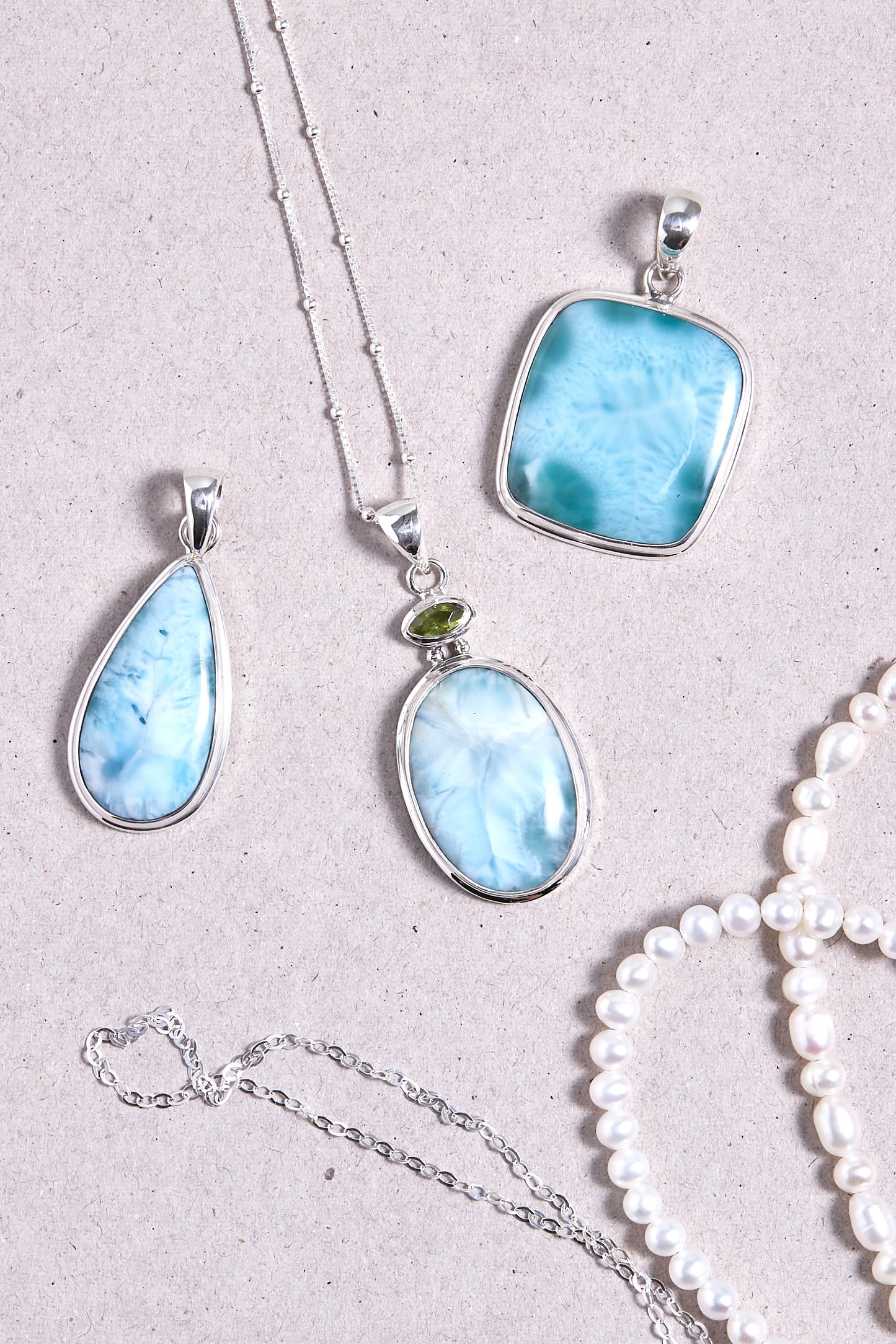 Larimar Pendant (square)