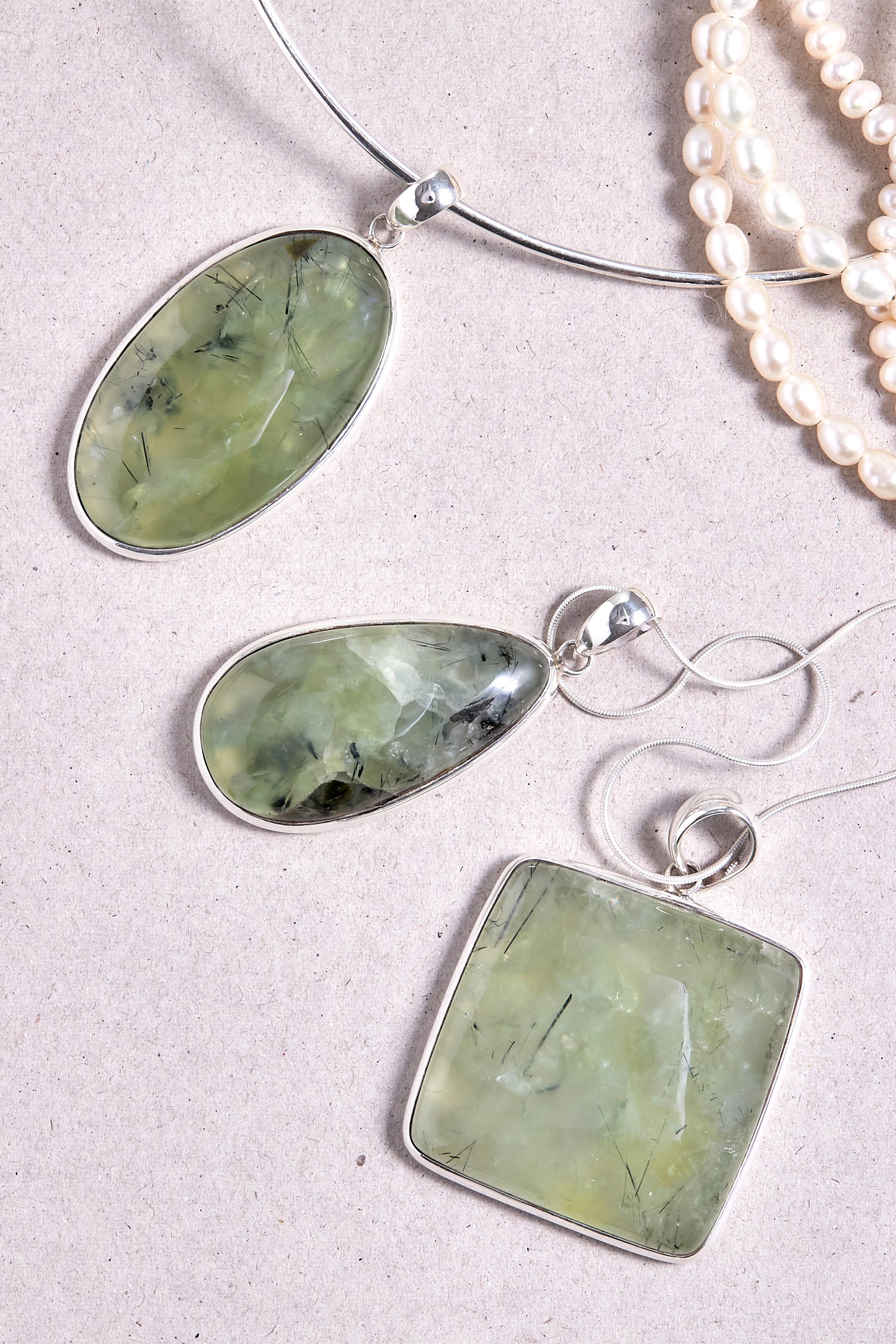 Prehnite Pendant (XXL)