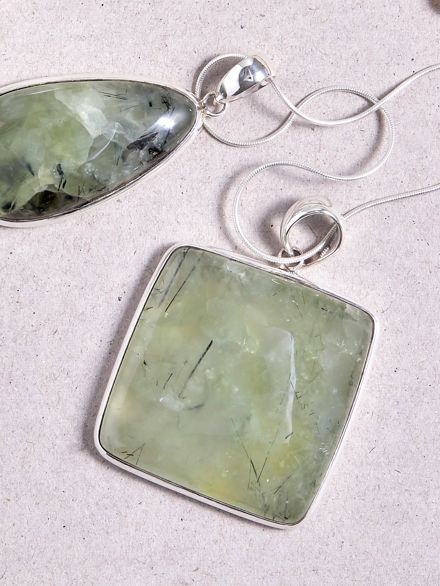 Prehnite Pendant (XXL)