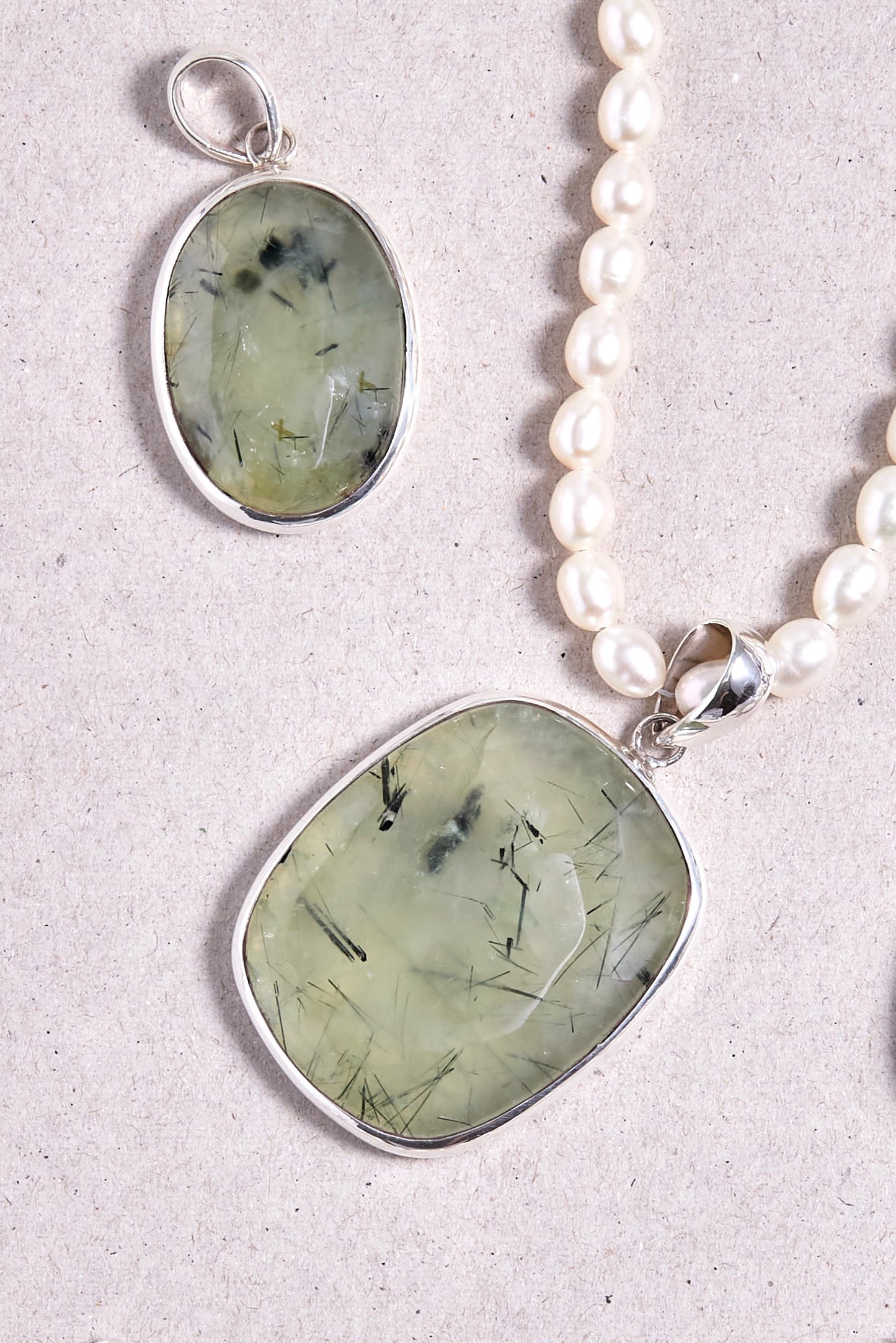 Prehnite Pendant (rectangle)